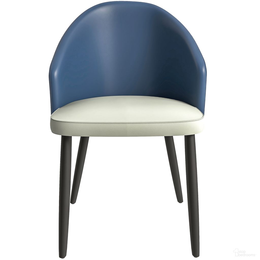 The appearance of Paradiso Modern Dining Chair In Blue and White designed by LeisureMod in the modern / contemporary interior design. This blue/white piece of furniture was selected by 1StopBedrooms from Paradiso Collection to add a touch of cosiness and style into your home. Sku: PC50BUW. Material: Leather. Chair Type: Side Chair.