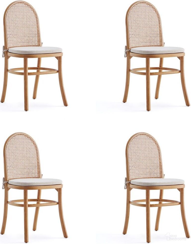 The appearance of Paragon Dining Chair 1.0 With Cream Cushions In Nature And Cane Set of 4 designed by Manhattan Comfort in the industrial interior design. This nature piece of furniture was selected by 1StopBedrooms from Paragon 1.0 Collection to add a touch of cosiness and style into your home. Sku: DCCA05-OM;DCCA05-OM. Material: Wood. Chair Type: Side Chair.