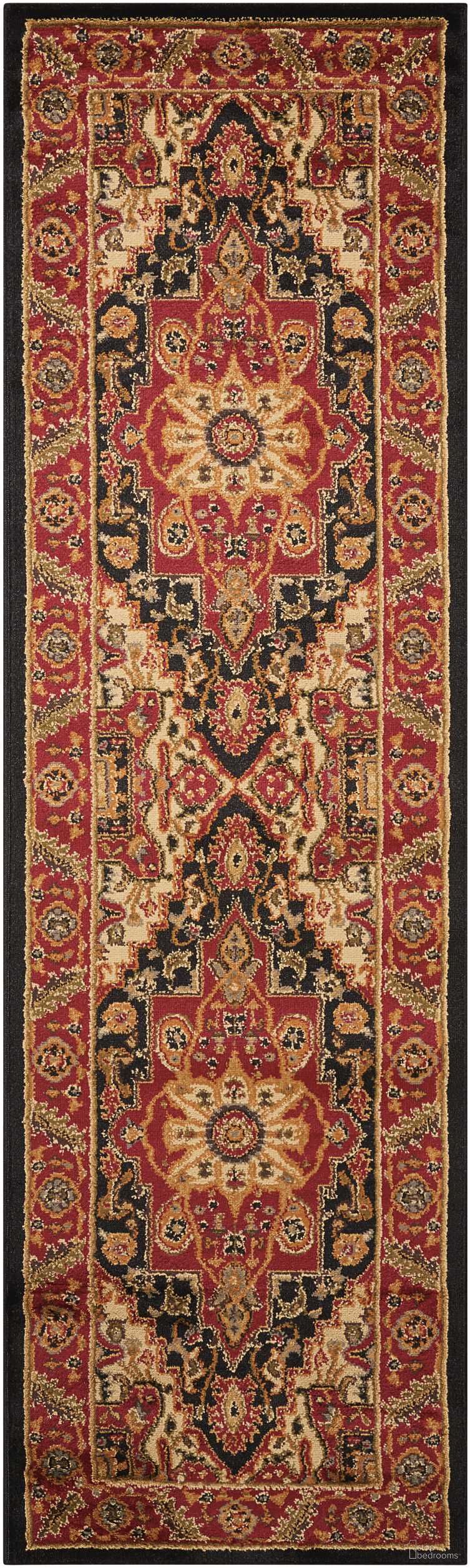 The appearance of Paramount Black 2'2" x 7'3" Runner Area Rug designed by Nourison in the traditional interior design. This black piece of furniture was selected by 1StopBedrooms from Paramount Collection to add a touch of cosiness and style into your home. Sku: 99446258571. Material: Polypropylene.