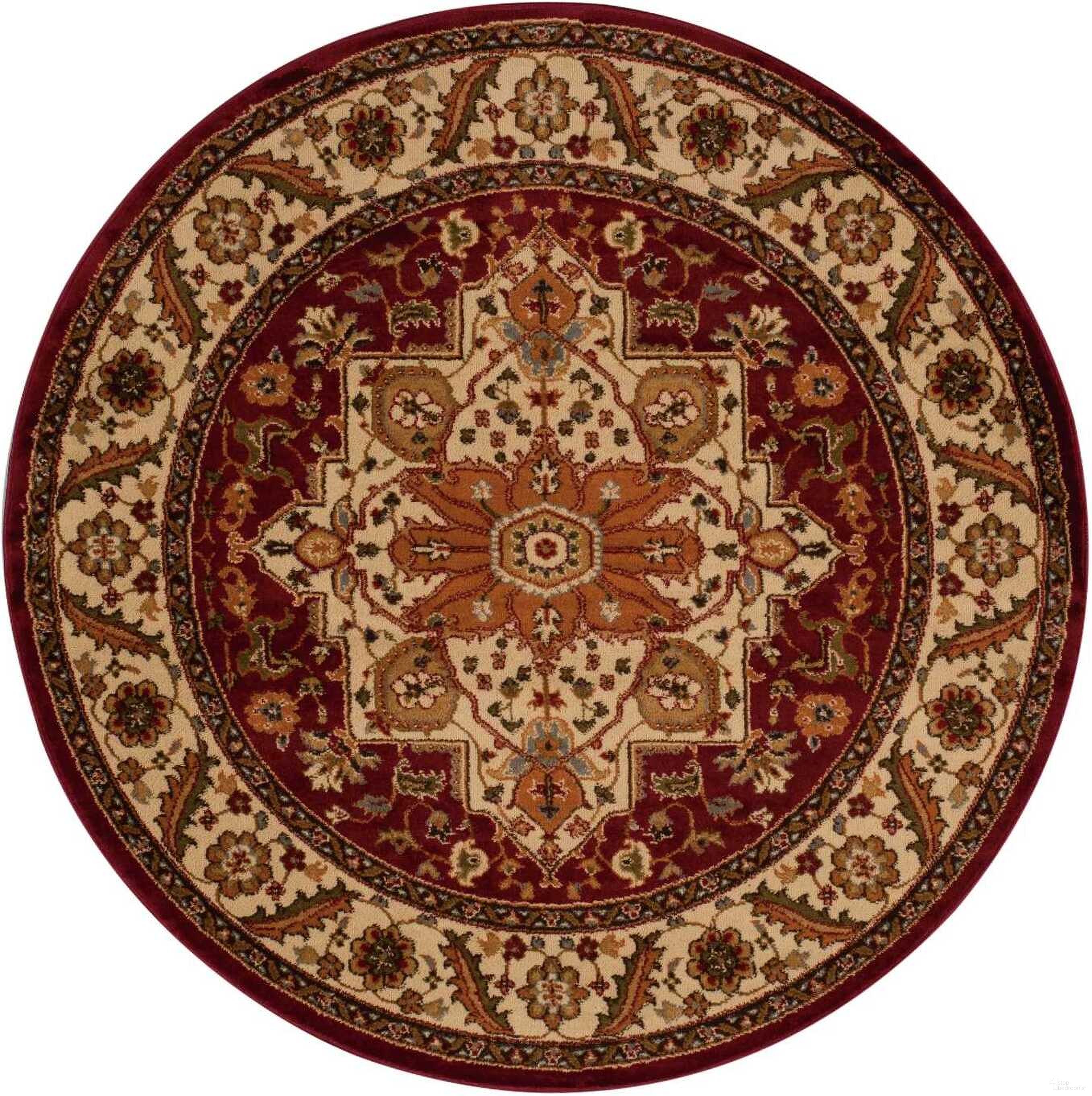 The appearance of Paramount Gold 5'3" x 5'3" Round Area Rug designed by Nourison in the traditional interior design. This gold piece of furniture  was selected by 1StopBedrooms from Paramount Collection to add a touch of cosiness and style into your home. Sku: 99446258687. Material: Polypropylene.