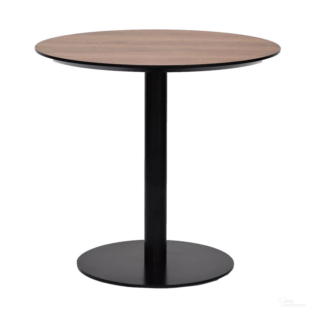 Paras 32 Inch Bistro Table In Walnut and Black