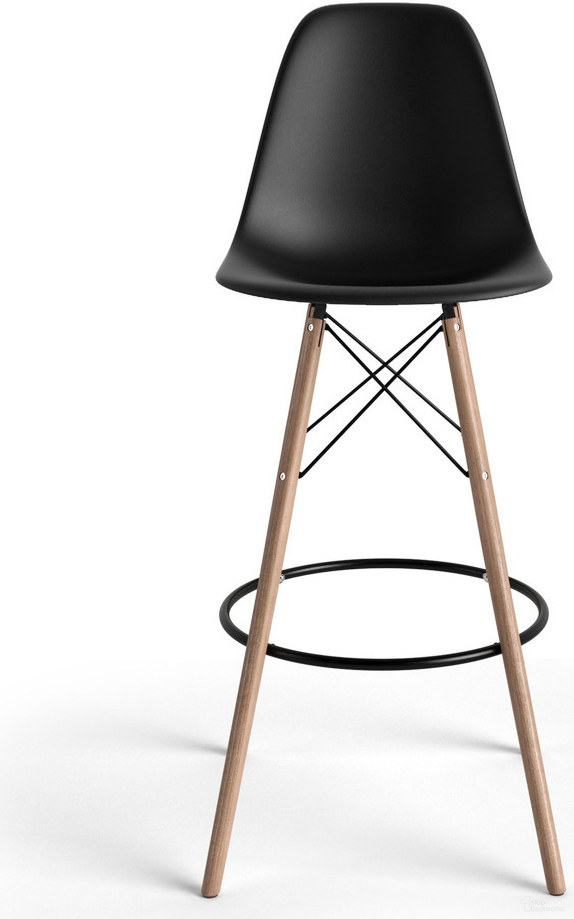 The appearance of Paris Bar Height Stools Set of 2 In Black and Natural designed by Aeon in the modern / contemporary interior design. This black and natural piece of furniture was selected by 1StopBedrooms from Paris Collection to add a touch of cosiness and style into your home. Sku: AE6511-Black. Material: Wood.