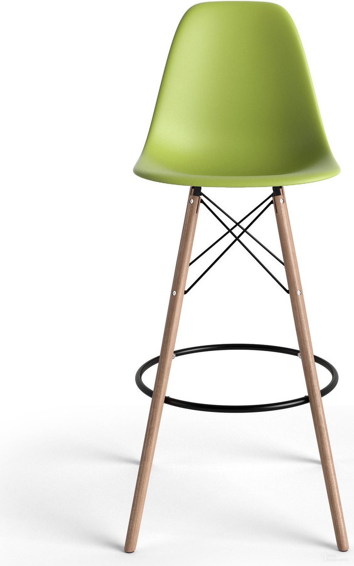 The appearance of Paris Bar Height Stools Set of 2 In Green designed by Aeon in the modern / contemporary interior design. This green piece of furniture  was selected by 1StopBedrooms from Paris Collection to add a touch of cosiness and style into your home. Sku: AE6511-Green. Material: Wood.