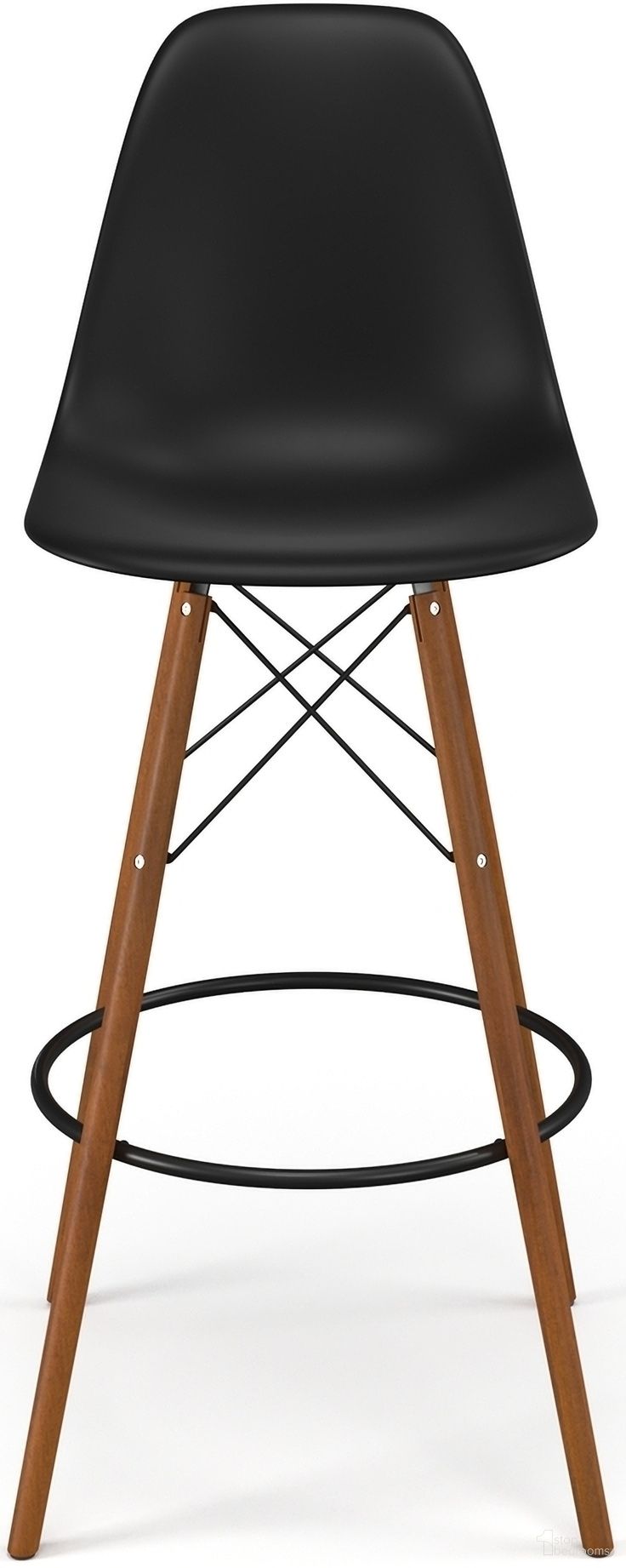 The appearance of Paris Bar Height Stools Set of 2 In Walnut and Black designed by Aeon in the modern / contemporary interior design. This walnut and black piece of furniture was selected by 1StopBedrooms from Paris Collection to add a touch of cosiness and style into your home. Sku: AE6511-Walnut-Black. Material: Wood.