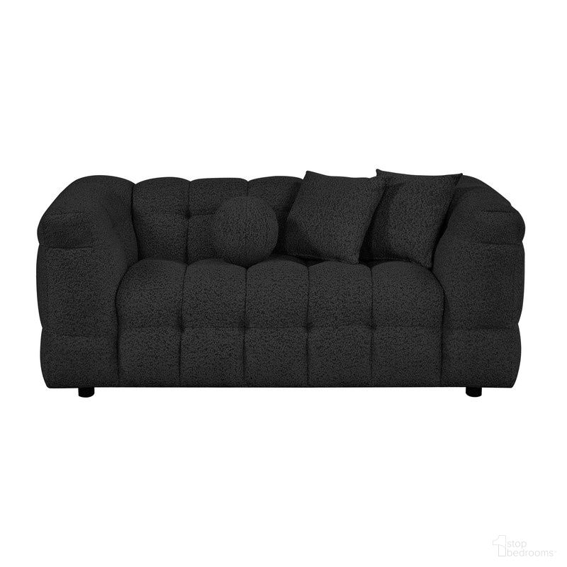 The appearance of Paris Boucle Fabric Loveseat in Black designed by Best Quality Furniture in the glam interior design. This black piece of furniture was selected by 1StopBedrooms from Paris Collection to add a touch of cosiness and style into your home. Sku: S11-LS. Material: Boucle.