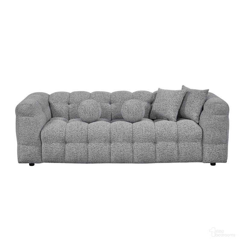 The appearance of Paris Boucle Fabric Sofa in Rich Gray designed by Best Quality Furniture in the glam interior design. This rich gray piece of furniture was selected by 1StopBedrooms from Paris Collection to add a touch of cosiness and style into your home. Sku: S10-SF. Material: Boucle.