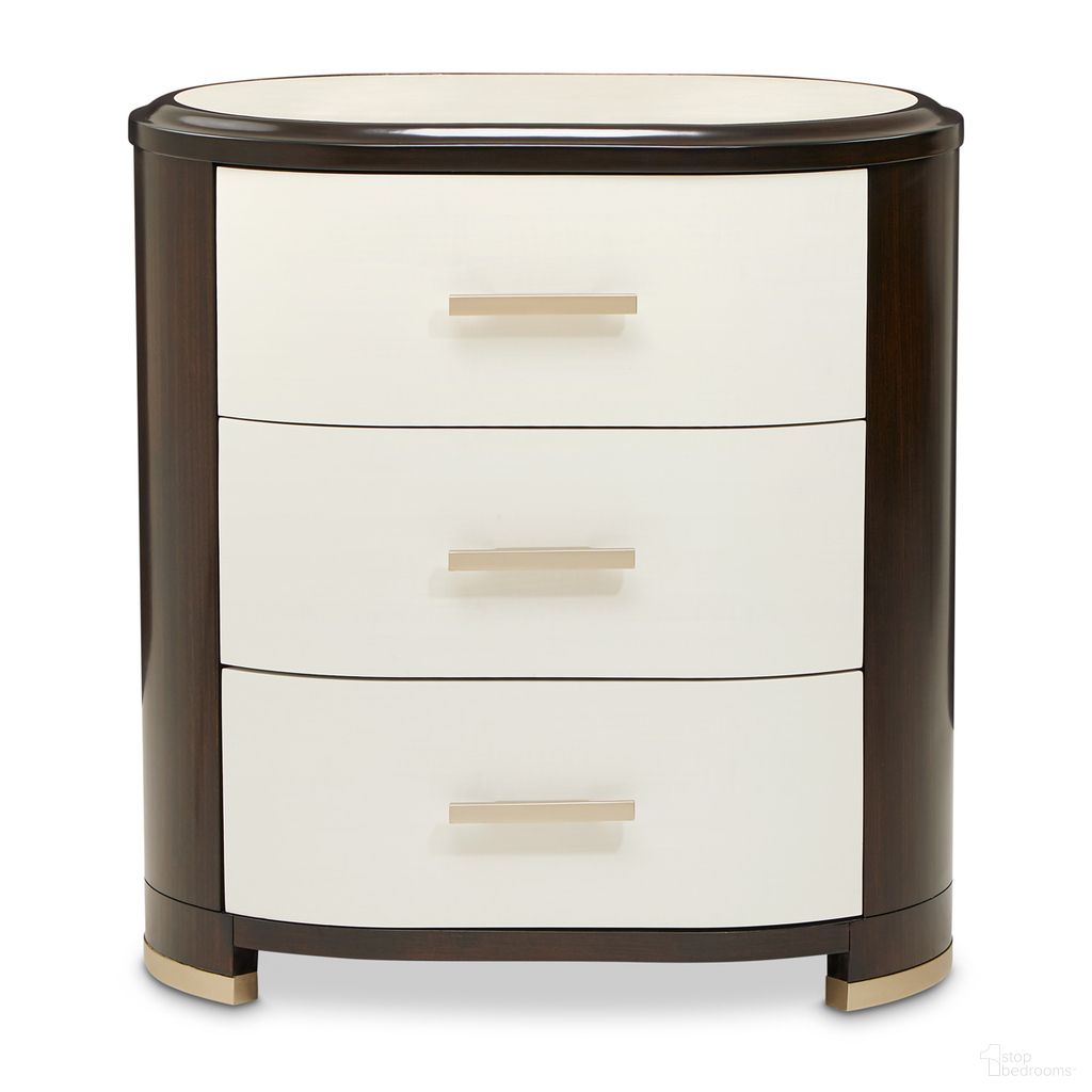 The appearance of Paris Chic Nightstand In Espresso designed by Michael Amini in the transitional interior design. This espresso piece of furniture was selected by 1StopBedrooms from Paris Chic Collection to add a touch of cosiness and style into your home. Sku: NF9003040-409. Material: Solid Wood.
