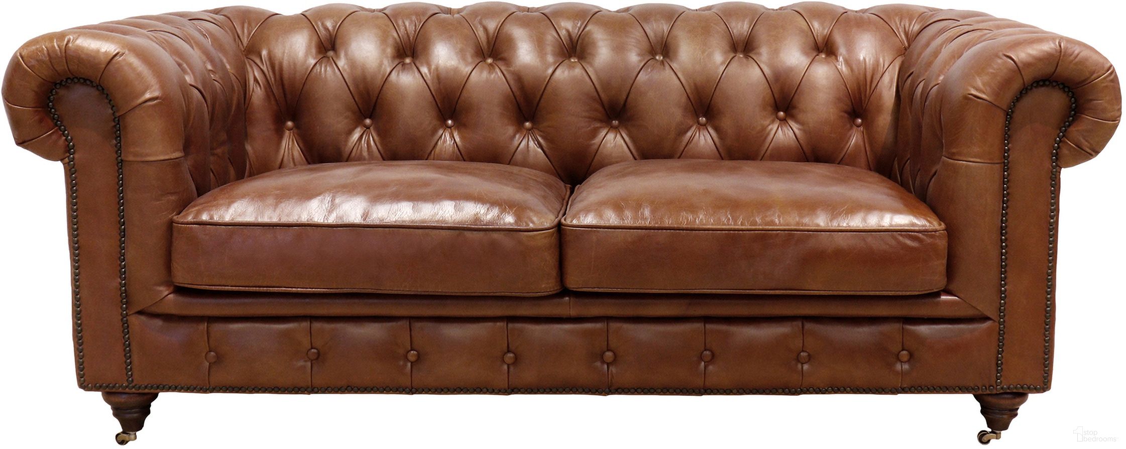 The appearance of Paris Club Top Grain Leather Tufted Chester Bay Loveseat In Brown designed by Pasargad Home in the traditional interior design. This brown piece of furniture was selected by 1StopBedrooms from Paris Club Collection to add a touch of cosiness and style into your home. Sku: LOVE-3009-2. Material: Leather.