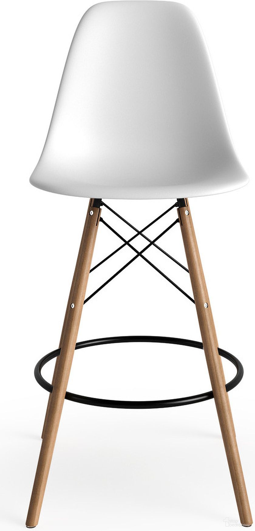 The appearance of Paris Counter Height Stools Set of 2 In White designed by Aeon in the modern / contemporary interior design. This white piece of furniture was selected by 1StopBedrooms from Paris Collection to add a touch of cosiness and style into your home. Sku: AE6510-White. Material: Wood.