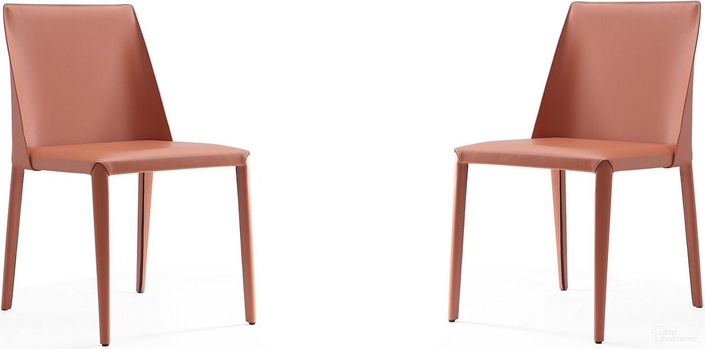 The appearance of Paris Dining Chair in Clay (Set of 4) designed by Manhattan Comfort in the modern / contemporary interior design. This clay piece of furniture was selected by 1StopBedrooms from Paris Collection to add a touch of cosiness and style into your home. Sku: DC032-CY;DC032-CY. Material: Metal. Chair Type: Side Chair.
