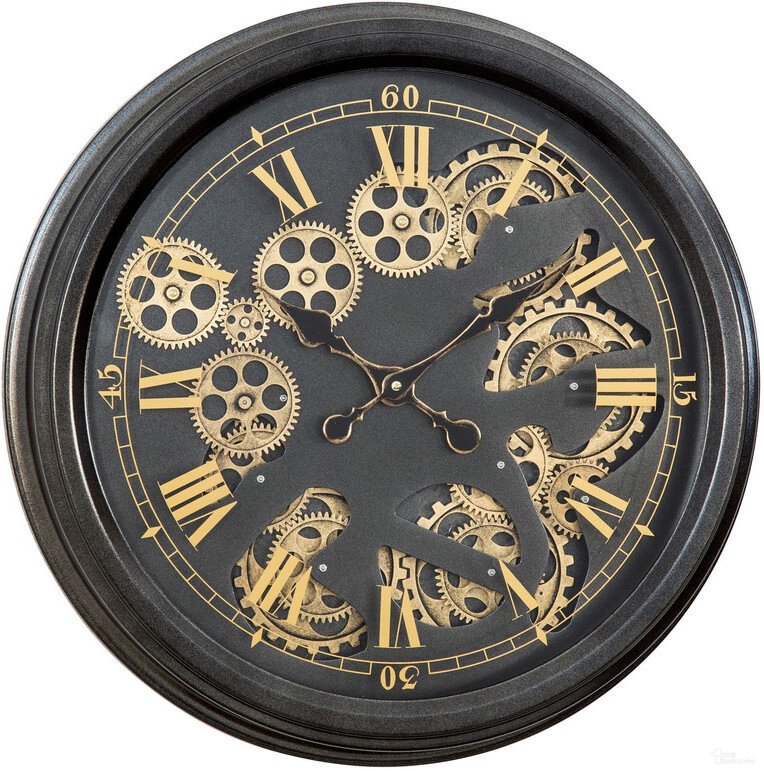 The appearance of Paris Gear Clock In Black designed by Yosemite Home Decor in the industrial interior design. This black piece of furniture was selected by 1StopBedrooms from to add a touch of cosiness and style into your home. Sku: 5130007. Material: Metal.