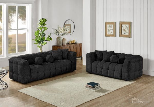 Paris Living Room Set in Black