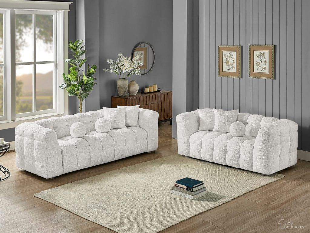 Paris Living Room Set in Cream