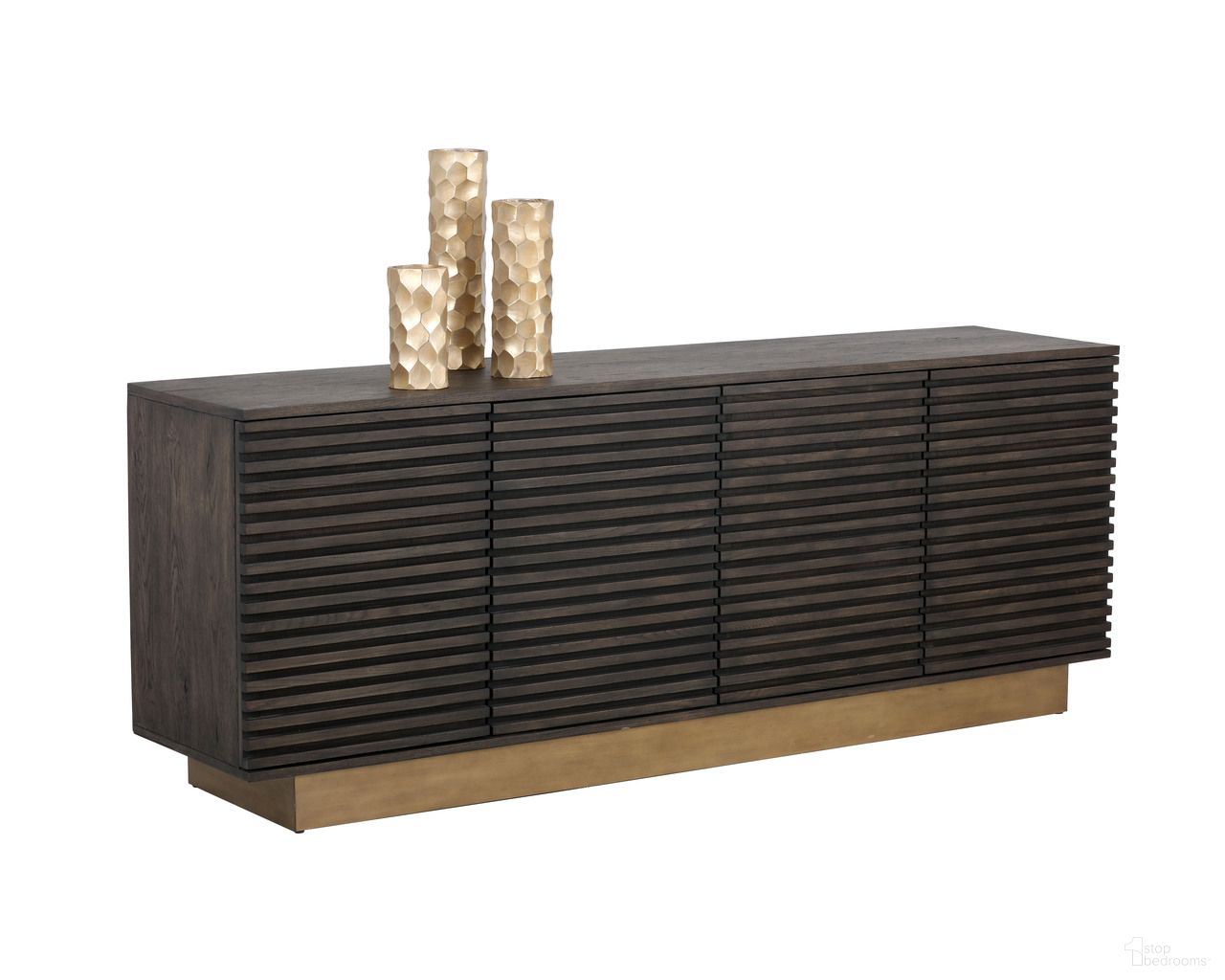Paris Sideboard In Espresso and Antique Brass