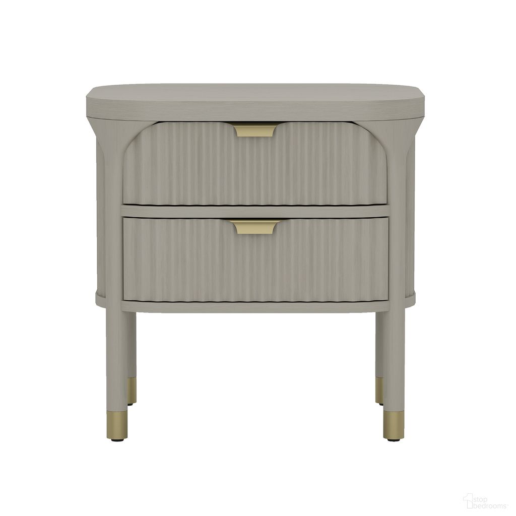Park 24 Inch Solid Wood 2-Drawer Nightstand In Gray
