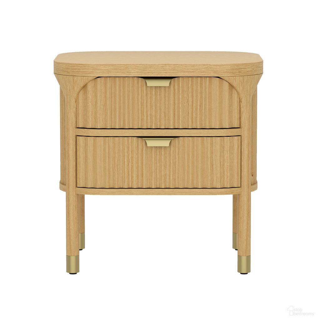 Park 24 Inch Solid Wood 2-Drawer Nightstand In Natural