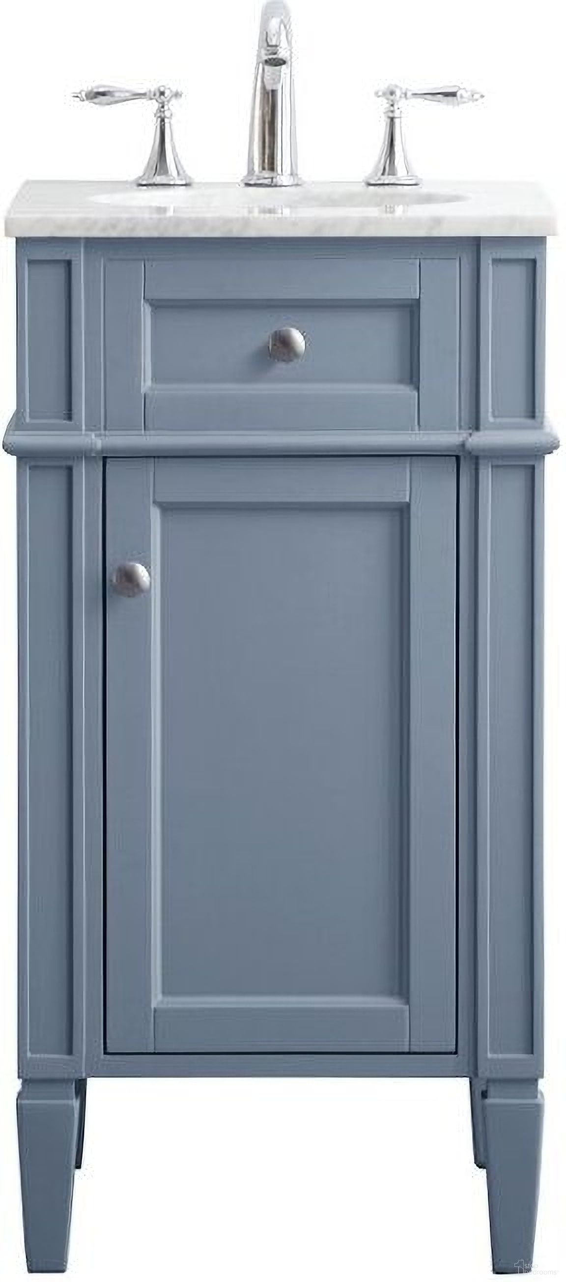 The appearance of Park Avenue 18 Inch Single Bathroom Vanity Set In Grey designed by Elegant Lighting in the modern / contemporary interior design. This grey piece of furniture was selected by 1StopBedrooms from Park Avenue Collection to add a touch of cosiness and style into your home. Sku: VF12518GR. Material: Solid Wood.