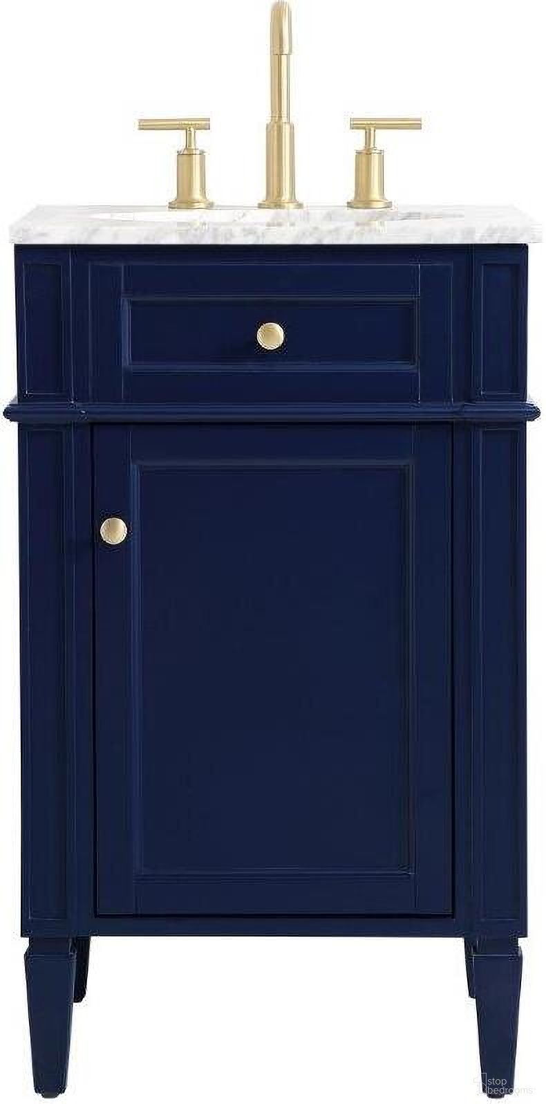 The appearance of Park Avenue 21 Inch Single Bathroom Vanity In Blue designed by Elegant Lighting in the modern / contemporary interior design. This blue piece of furniture was selected by 1StopBedrooms from Park Avenue Collection to add a touch of cosiness and style into your home. Sku: VF12521BL. Material: Wood.