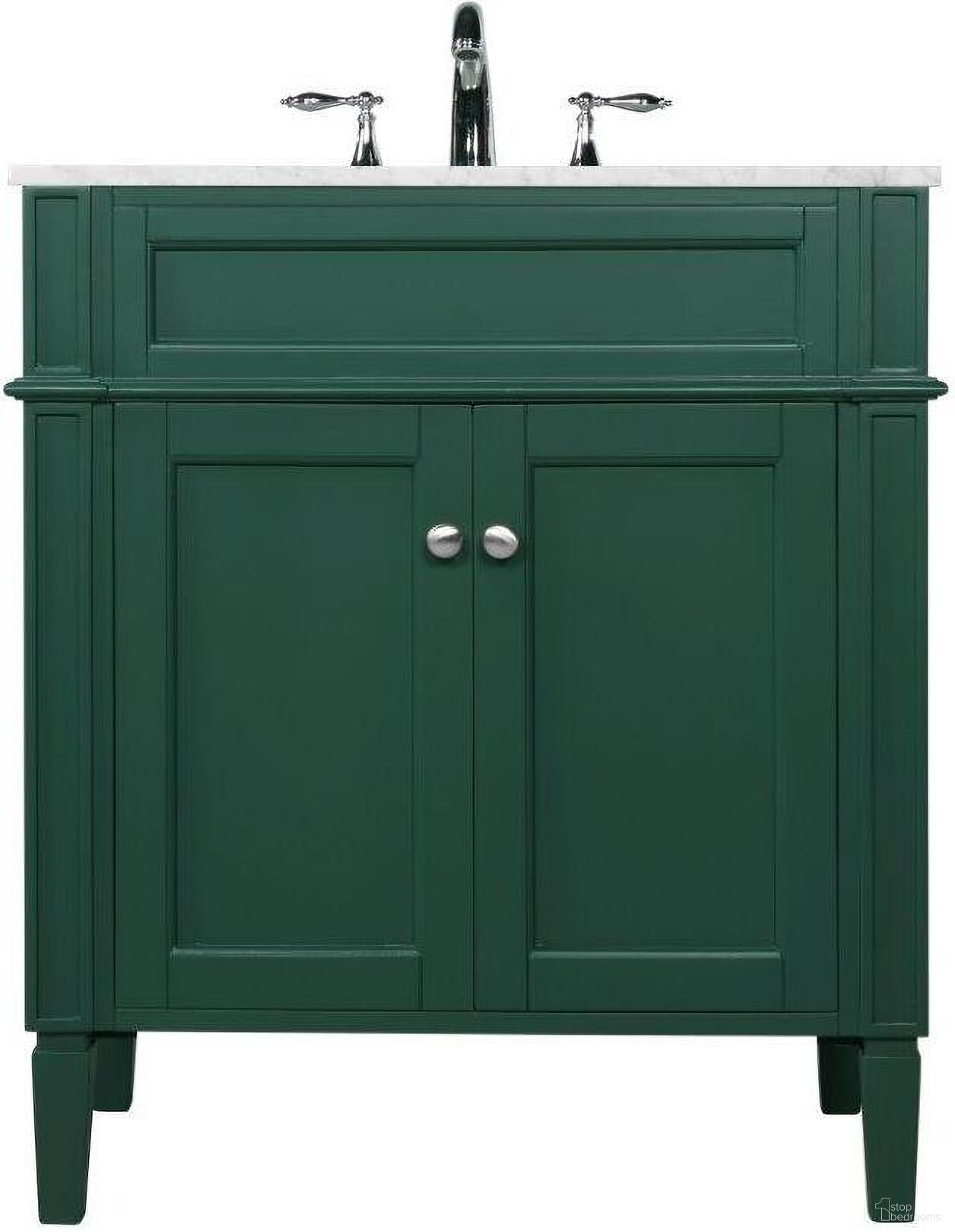 The appearance of Park Avenue 30 Inch Single Bathroom Vanity In Green designed by Elegant Lighting in the modern / contemporary interior design. This green piece of furniture was selected by 1StopBedrooms from Park Avenue Collection to add a touch of cosiness and style into your home. Sku: VF12530GN. Material: Wood.