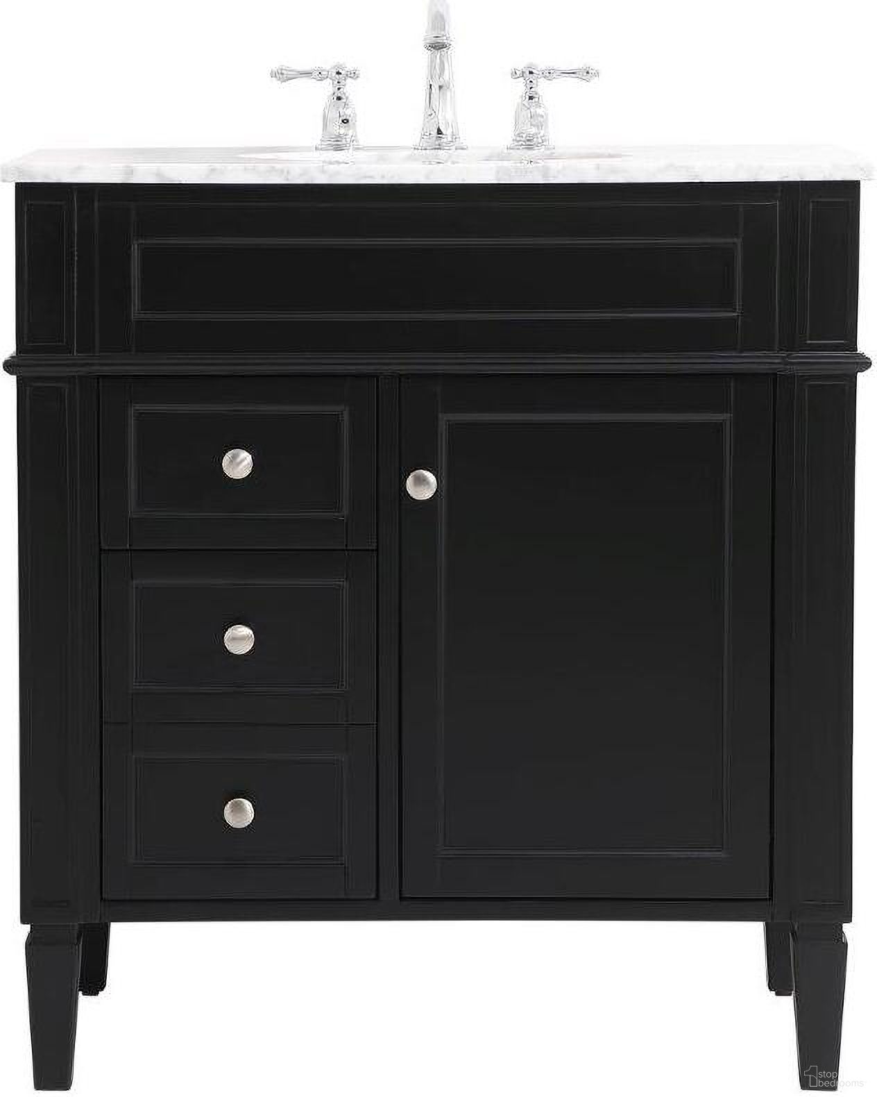 The appearance of Park Avenue 32 Inch Single Bathroom Vanity In Black designed by Elegant Lighting in the traditional interior design. This black piece of furniture was selected by 1StopBedrooms from Park Avenue Collection to add a touch of cosiness and style into your home. Sku: VF12532BK. Material: Wood.