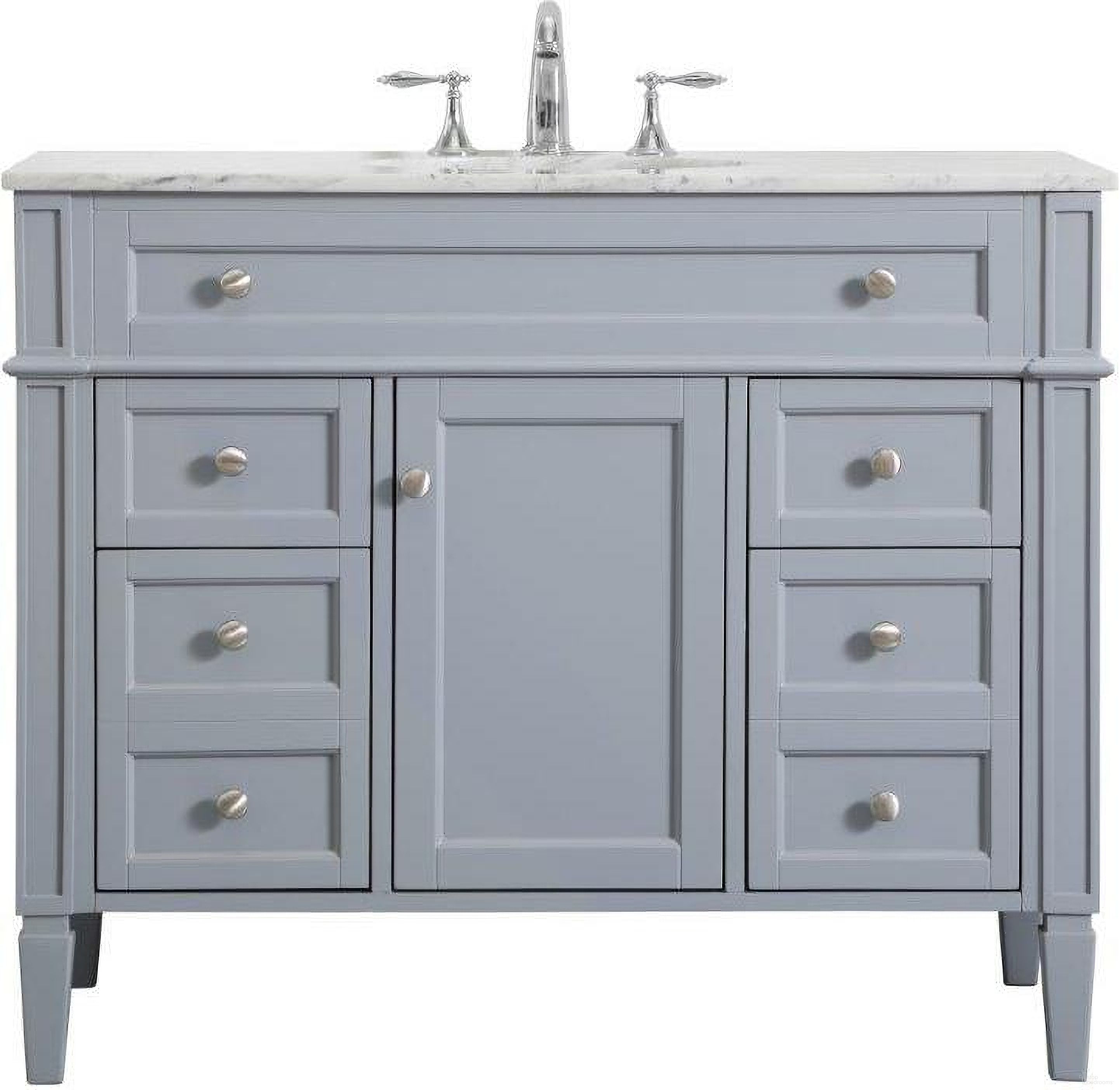 Park Avenue 42 Inch Single Bathroom Vanity In Grey