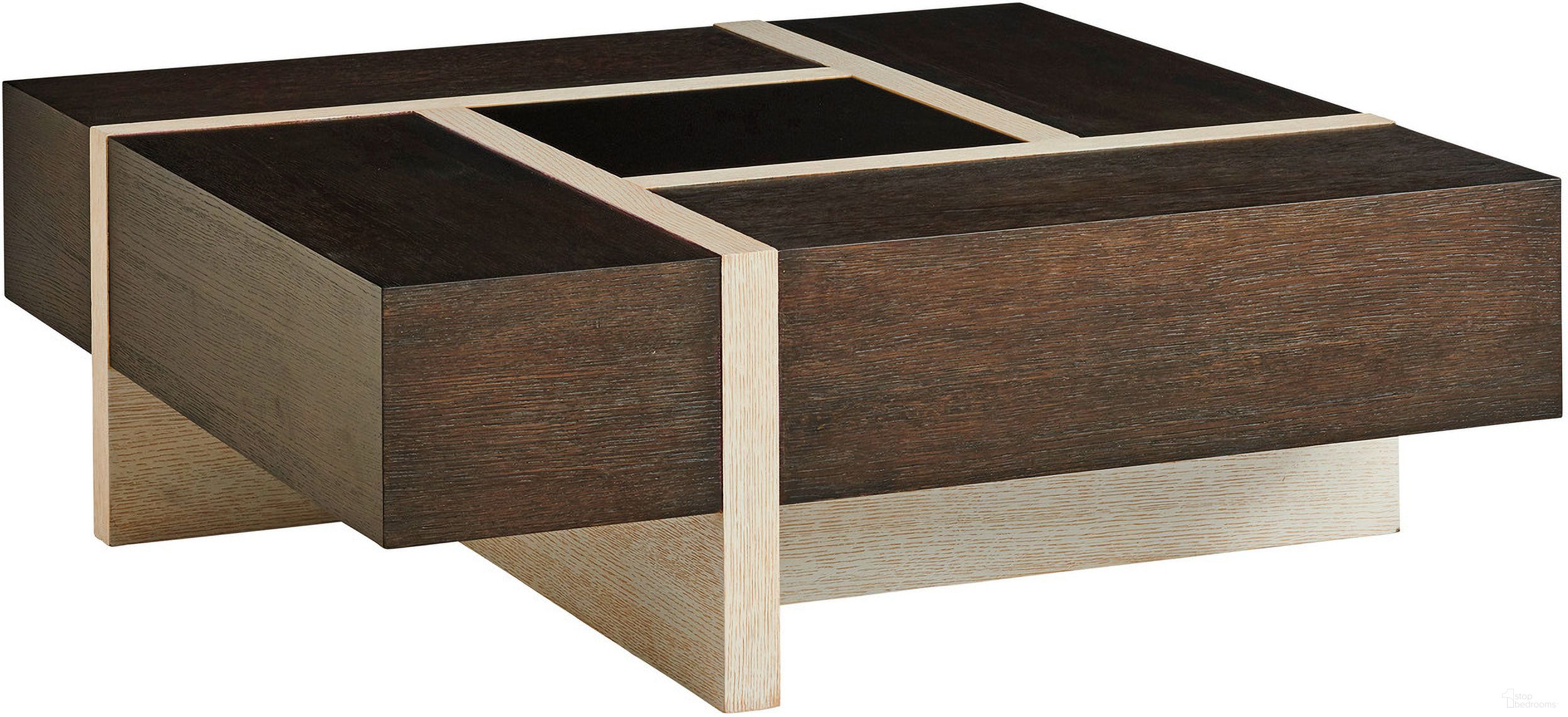 The appearance of Park City Solace Square Cocktail Table In Canyon designed by Barclay Butera in the modern / contemporary interior design. This canyon piece of furniture was selected by 1StopBedrooms from Park City Collection to add a touch of cosiness and style into your home. Sku: 930-947. Material: Wood.