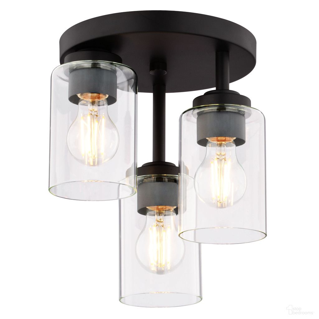 Park Ridge 10.5 Inch 3 Light Flush Mount In Matte Black