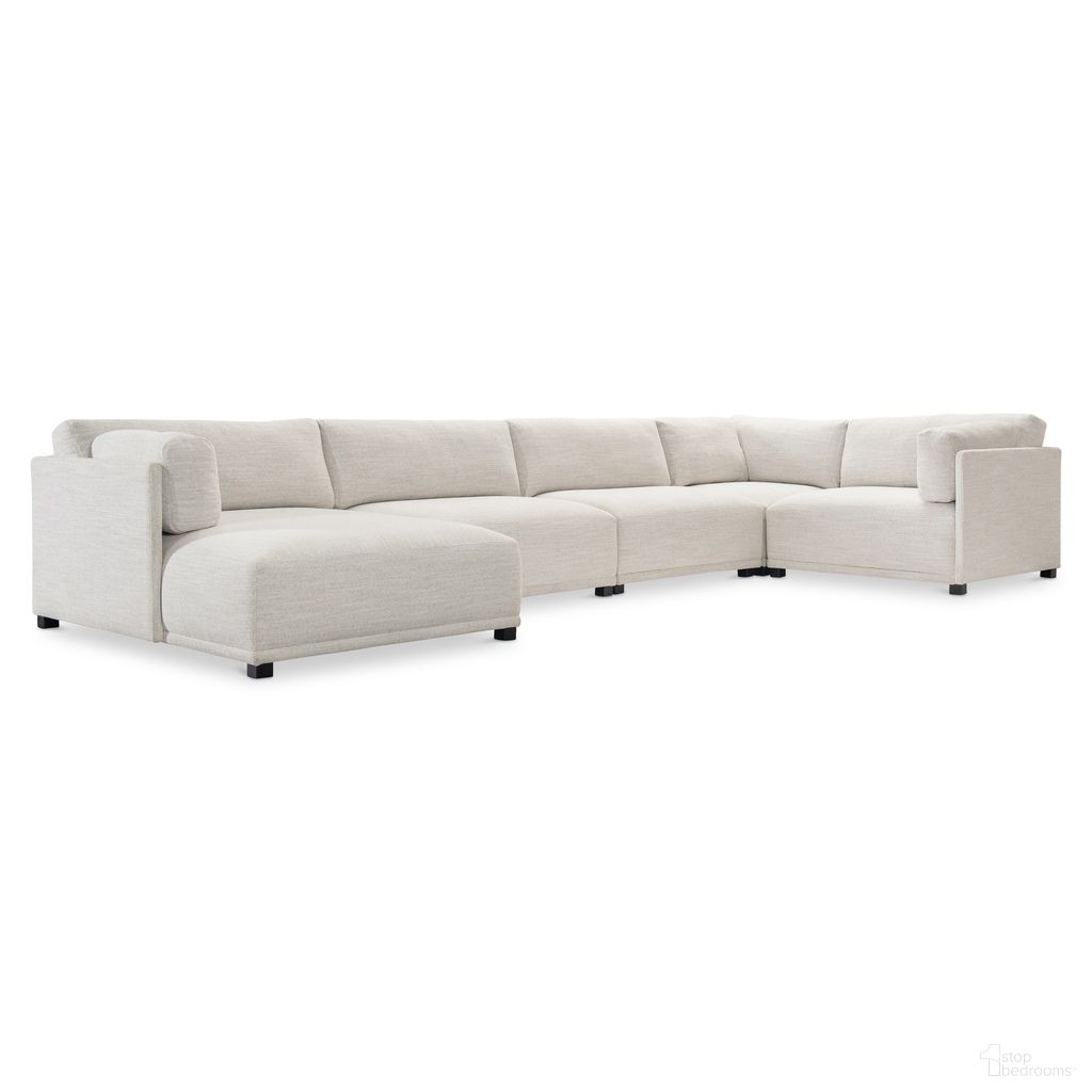 The appearance of Parker 5-Piece Fabric Left Facing Sectional In White and Cream designed by Bernhardt in the modern / contemporary interior design. This white/cream piece of furniture was selected by 1StopBedrooms from Parker Collection to add a touch of cosiness and style into your home. Sku: L1730O;L1730O;L1732O;L1735O;L1738O. Material: Fabric.