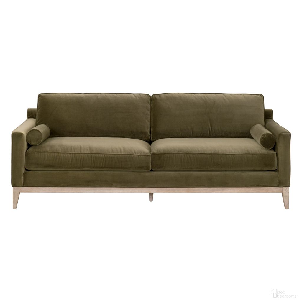 The appearance of Stitch and Hand Parker 86 Inch Post Modern Sofa In Olive and Natural Gray designed by Essentials For Living in the transitional interior design. This olive/natural gray piece of furniture was selected by 1StopBedrooms from Stitch & Hand Collection to add a touch of cosiness and style into your home. Sku: 6602-3.OLV/NG. Material: Oak Wood.