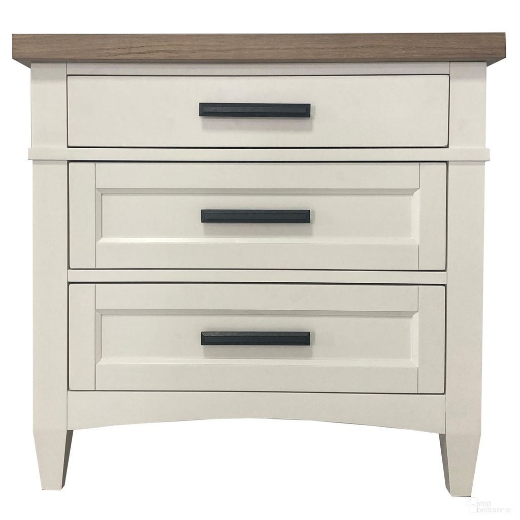 The appearance of Parker House Americana Modern Bedroom 3 Drawer Nightstand With Charging Station designed by Parker House in the modern / contemporary interior design. This cotton piece of furniture was selected by 1StopBedrooms from Americana Collection to add a touch of cosiness and style into your home. Sku: BAME#51303-COT. Material: Wood Veneer.