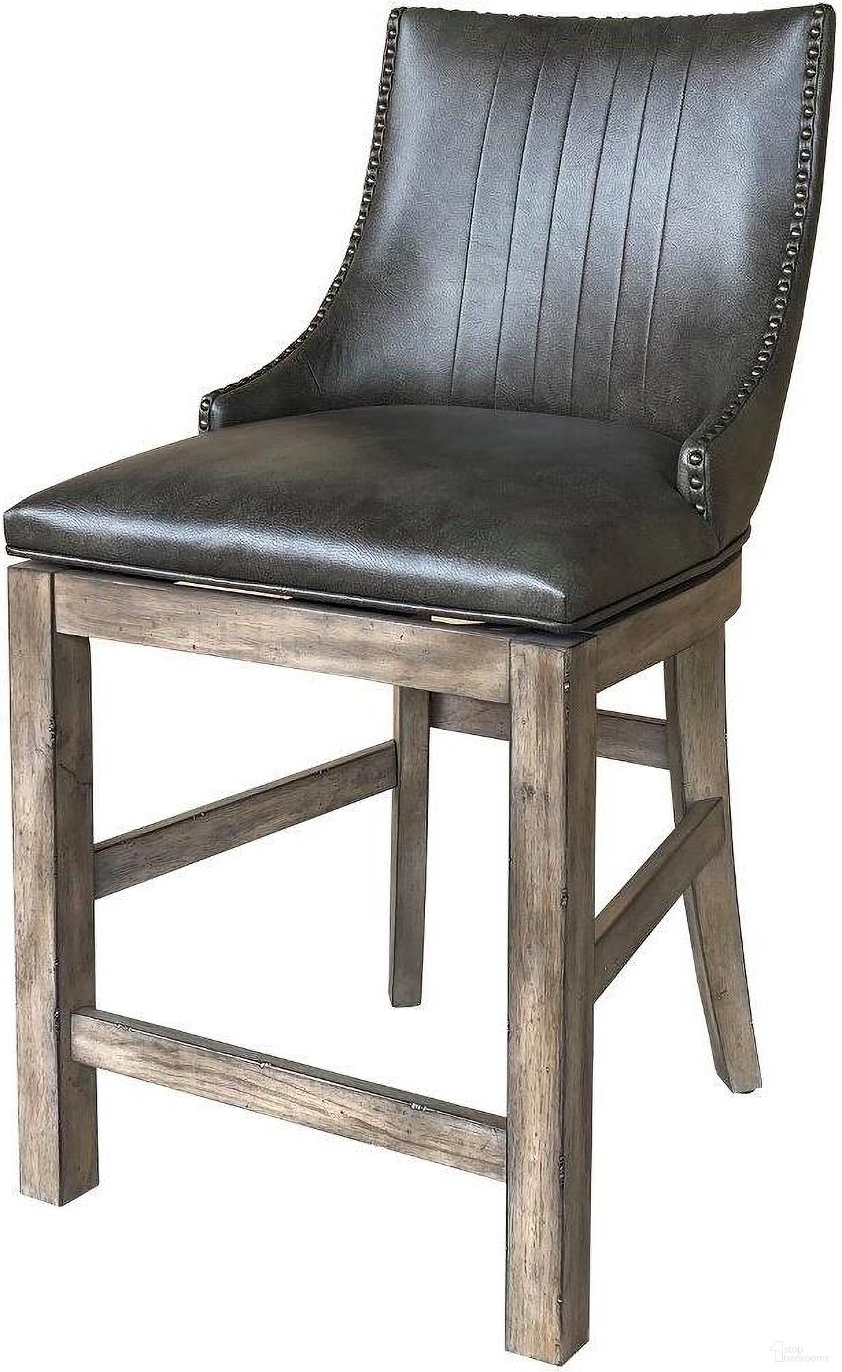 The appearance of Parker House Lodge Dining Swivel Counter Sling Chair Set Of 2 designed by Parker House in the modern / contemporary interior design. This stone piece of furniture  was selected by 1StopBedrooms from Lodge Collection to add a touch of cosiness and style into your home. Sku: DLOD#2526S. Material: Rubberwood.