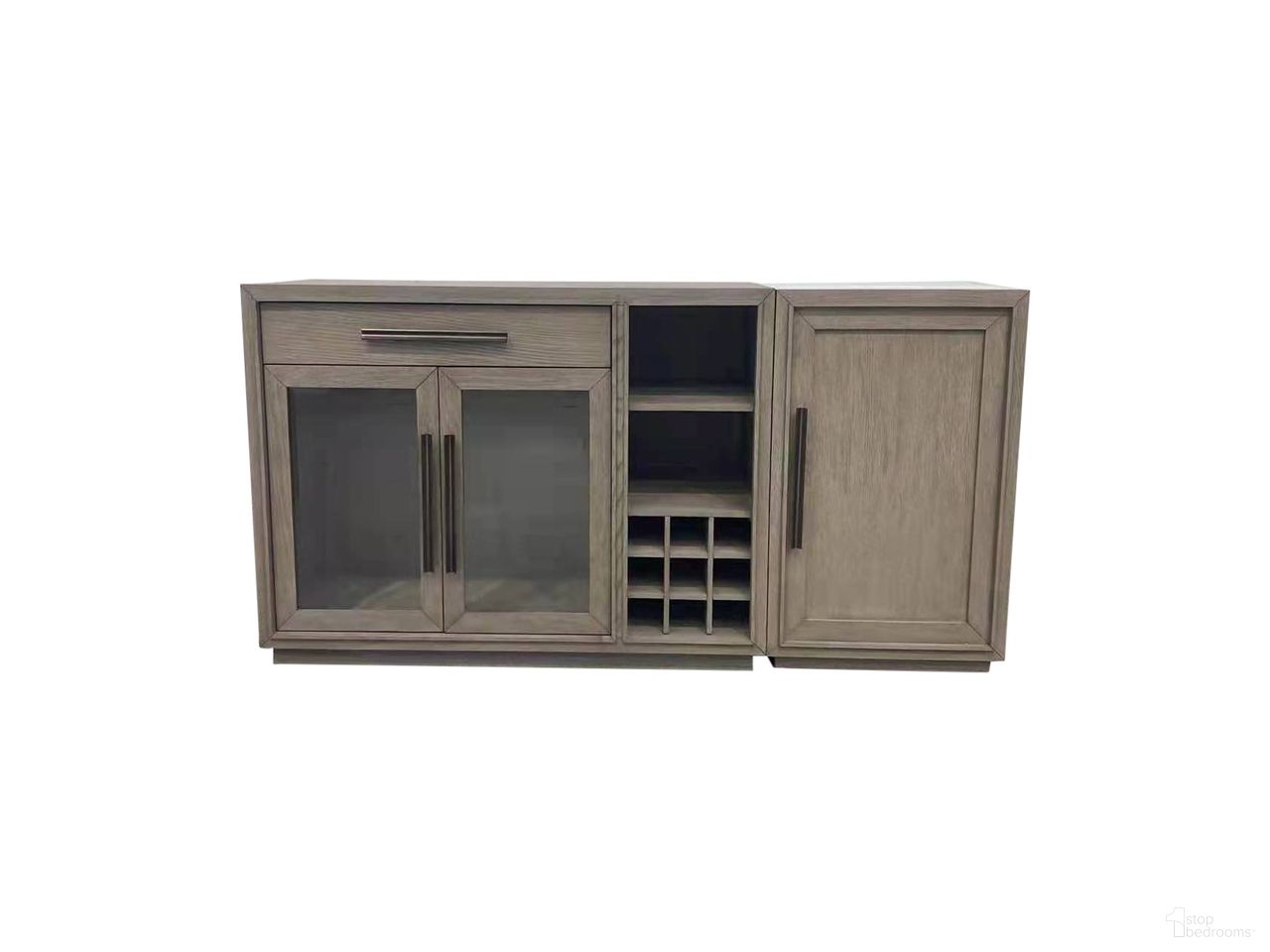 The appearance of Parker House Pure Modern Dining Multi Functional Server With Bar Cabinet designed by Parker House in the modern / contemporary interior design. This stone piece of furniture was selected by 1StopBedrooms from Pure Collection to add a touch of cosiness and style into your home. Sku: DPUR#22BC;DPUR#47SRV. Material: Wood Veneer.