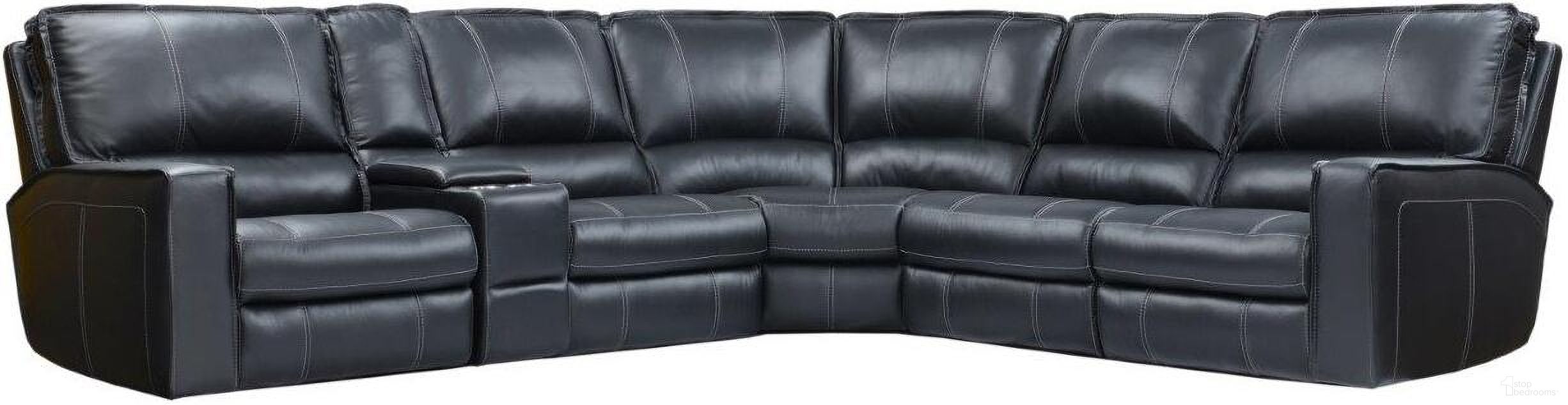 The appearance of Parker Living Rockford Verona Black 6 Piece Modular Power Reclining Sectional With Power Headrests And Console designed by Parker House in the modern / contemporary interior design. This black piece of furniture was selected by 1StopBedrooms from Rockford Collection to add a touch of cosiness and style into your home. Sku: MROC#810P-VBK;MROC#811LPH-VBK;MROC#811RPH-VBK;MROC#840-VBK;MROC#850-VBK;MROC#860-VBK. Material: Leather. Layout: L-Shape.