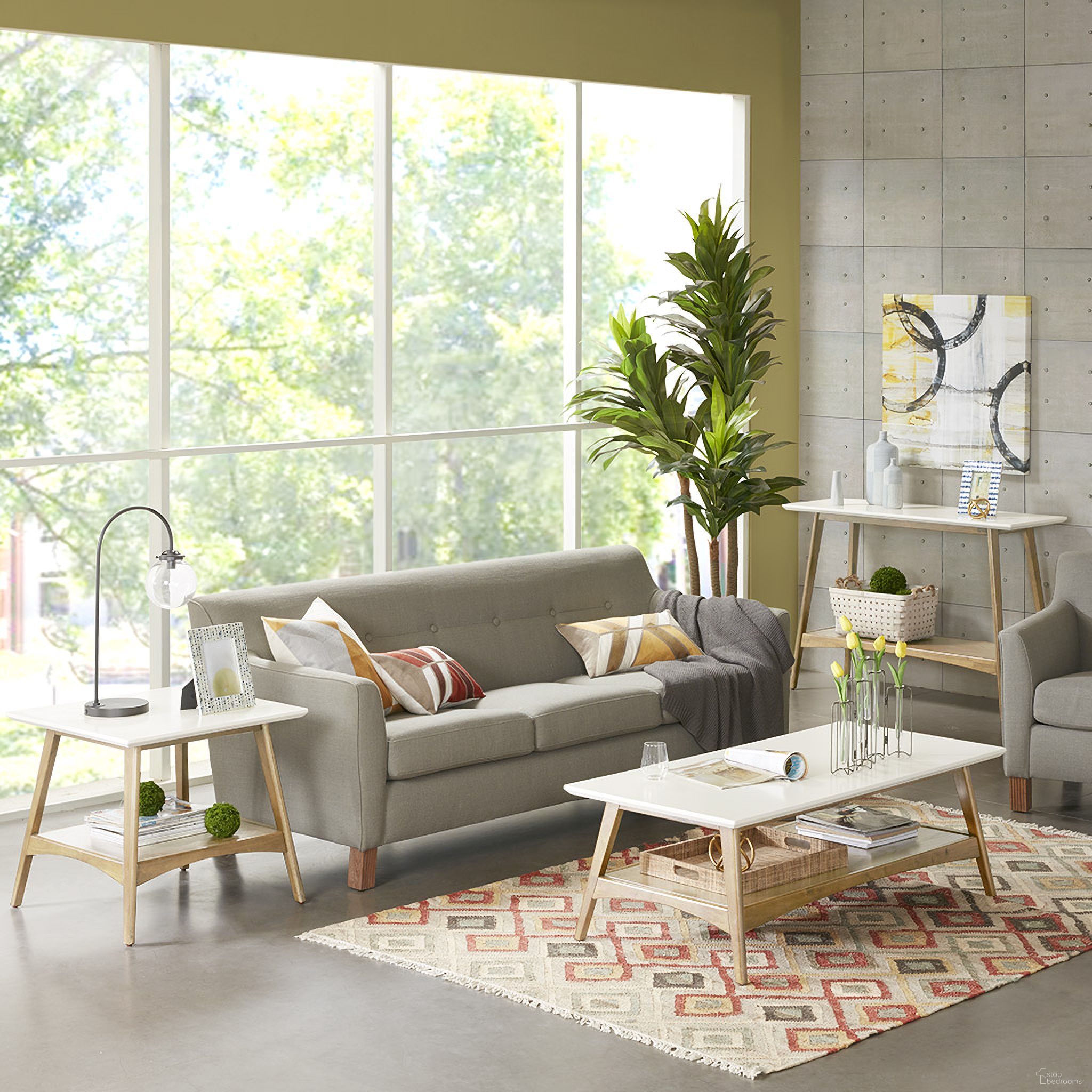 Parker Occasional Table Set In Off-White/Natural