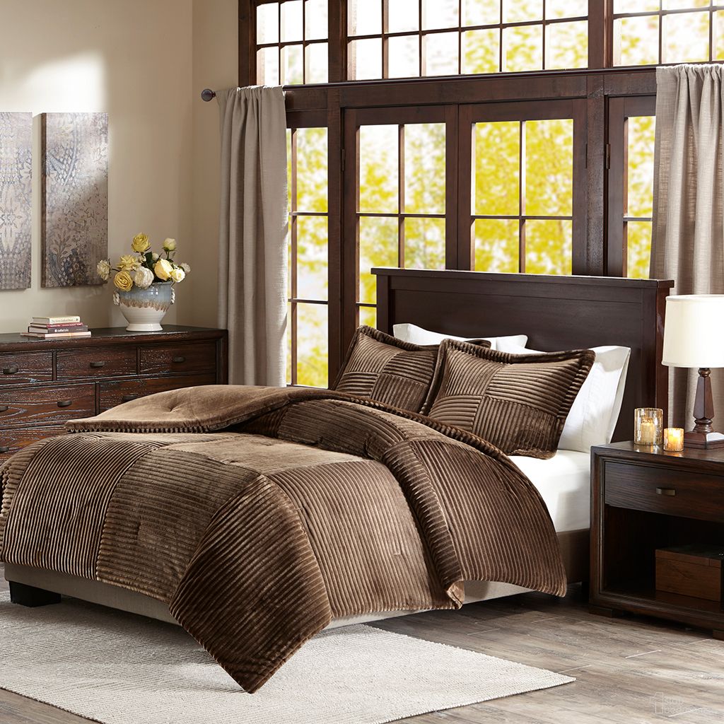 Parker Plush Down Alternative King/Cal King Comforter Set In Brown