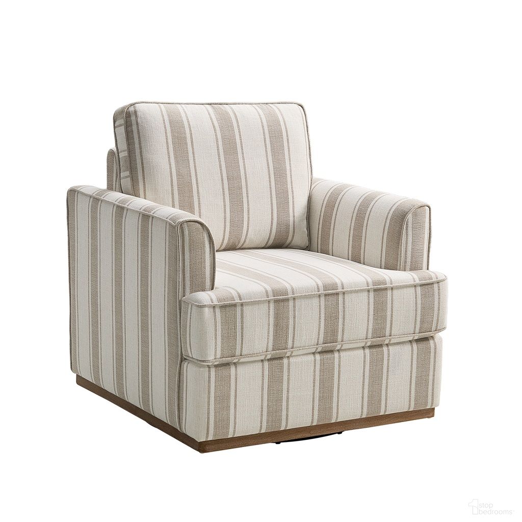 The appearance of Parker Swivel Armchair In Moss designed by Karat Home in the transitional interior design. This moss piece of furniture  was selected by 1StopBedrooms from Parker Collection to add a touch of cosiness and style into your home. Sku: CHJK1511-MOS. Material: Geometry Look Fabric.