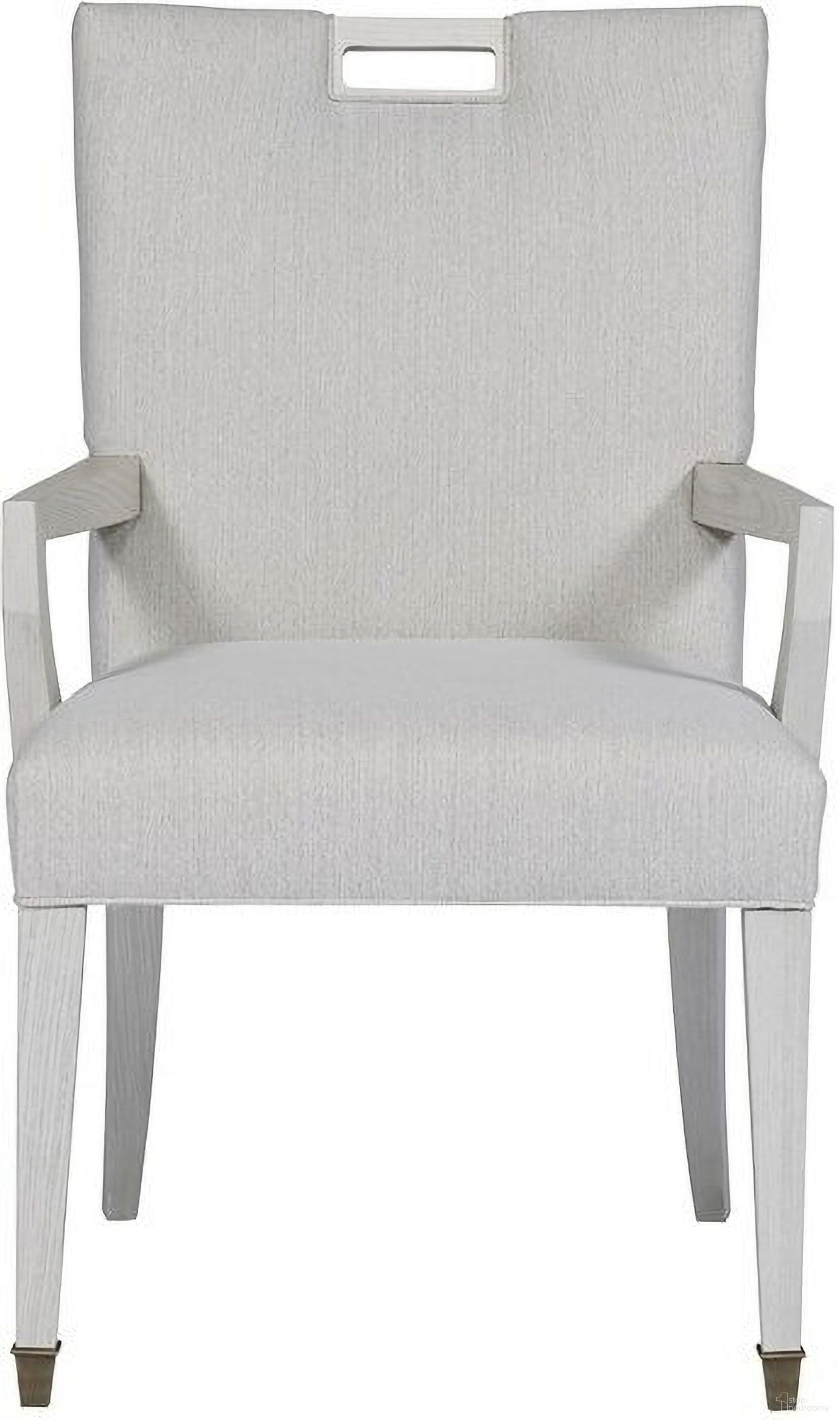 The appearance of Parkhurst Dining Arm Chair In White designed by Vanguard Furniture in the transitional interior design. This white piece of furniture was selected by 1StopBedrooms from Parkhurst Collection to add a touch of cosiness and style into your home. Sku: T2V812A. Material: Wood. Chair Type: Arm Chair.