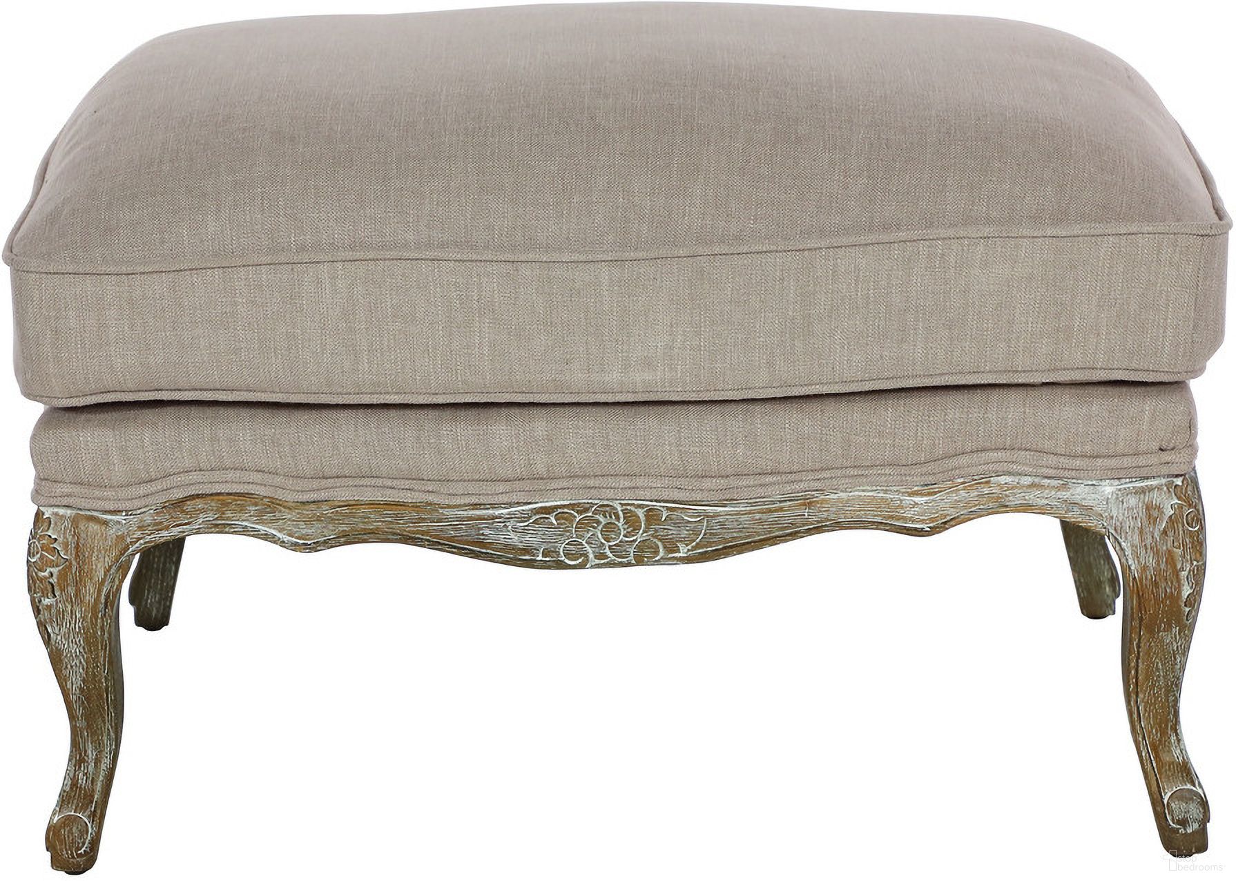 The appearance of Parlier Grey Weathered Show-Wood Ottoman designed by Homelegance in the transitional interior design. This gray piece of furniture was selected by 1StopBedrooms from Parlier Collection to add a touch of cosiness and style into your home. Sku: 1234-4. Material: Fabric.