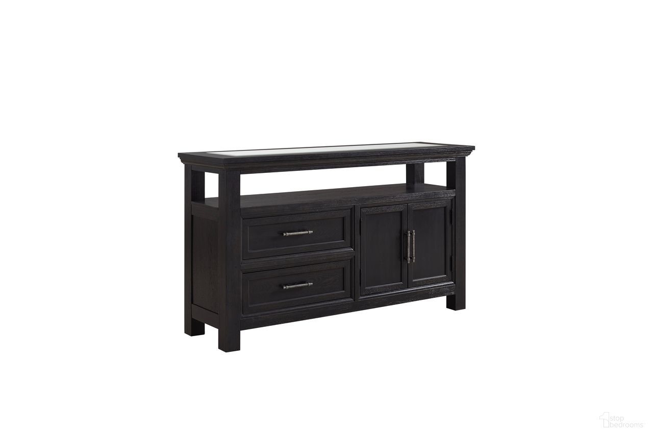 The appearance of Parson Creek Dining Sideboard in Cinder designed by FD Home in the country / farmhouse interior design. This cinder piece of furniture was selected by 1StopBedrooms from Parson Creek II Collection to add a touch of cosiness and style into your home. Sku: 4418-09. Material: Poplar Solid.
