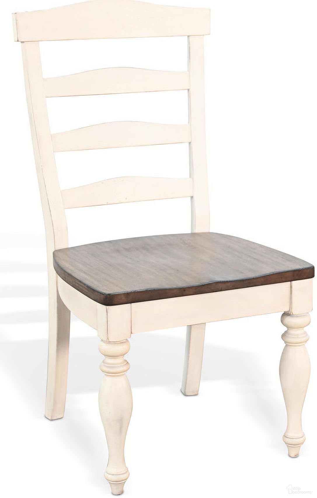 The appearance of Carriage House Pasadena Wood Ladderback Chair Set of 2 In Marble White and Buckskin designed by Sunny Designs in the country / farmhouse interior design. This marble white/buckskin piece of furniture was selected by 1StopBedrooms from Carriage House Collection to add a touch of cosiness and style into your home. Sku: 1432MB. Material: Solid Wood. Chair Type: Side Chair.