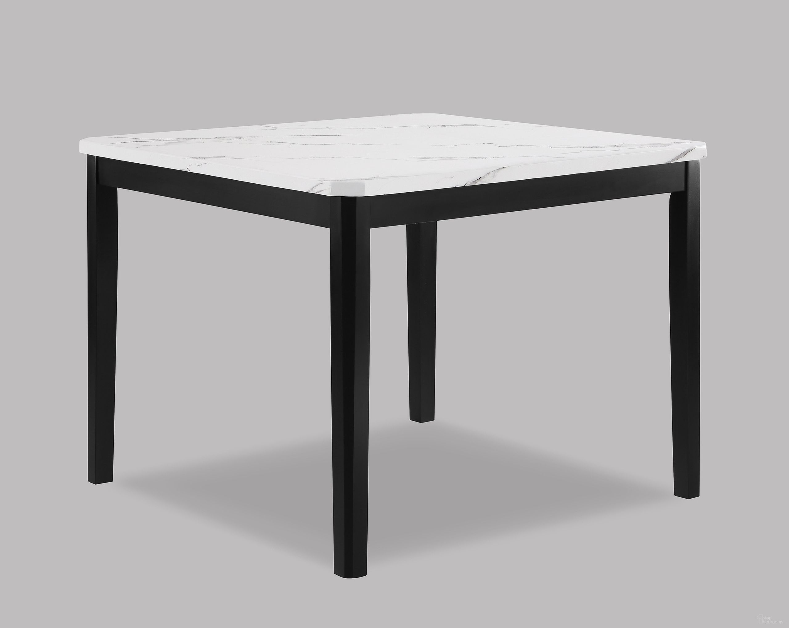 The appearance of Pascal Counter Height In White Top and Black Leg designed by Crown Mark in the modern / contemporary interior design. This white and black piece of furniture was selected by 1StopBedrooms from Pascal Collection to add a touch of cosiness and style into your home. Sku: 2724T-4848. Table Base Style: Legs. Table Top Shape: Square. Material: MDF. Size: 48" x 48".