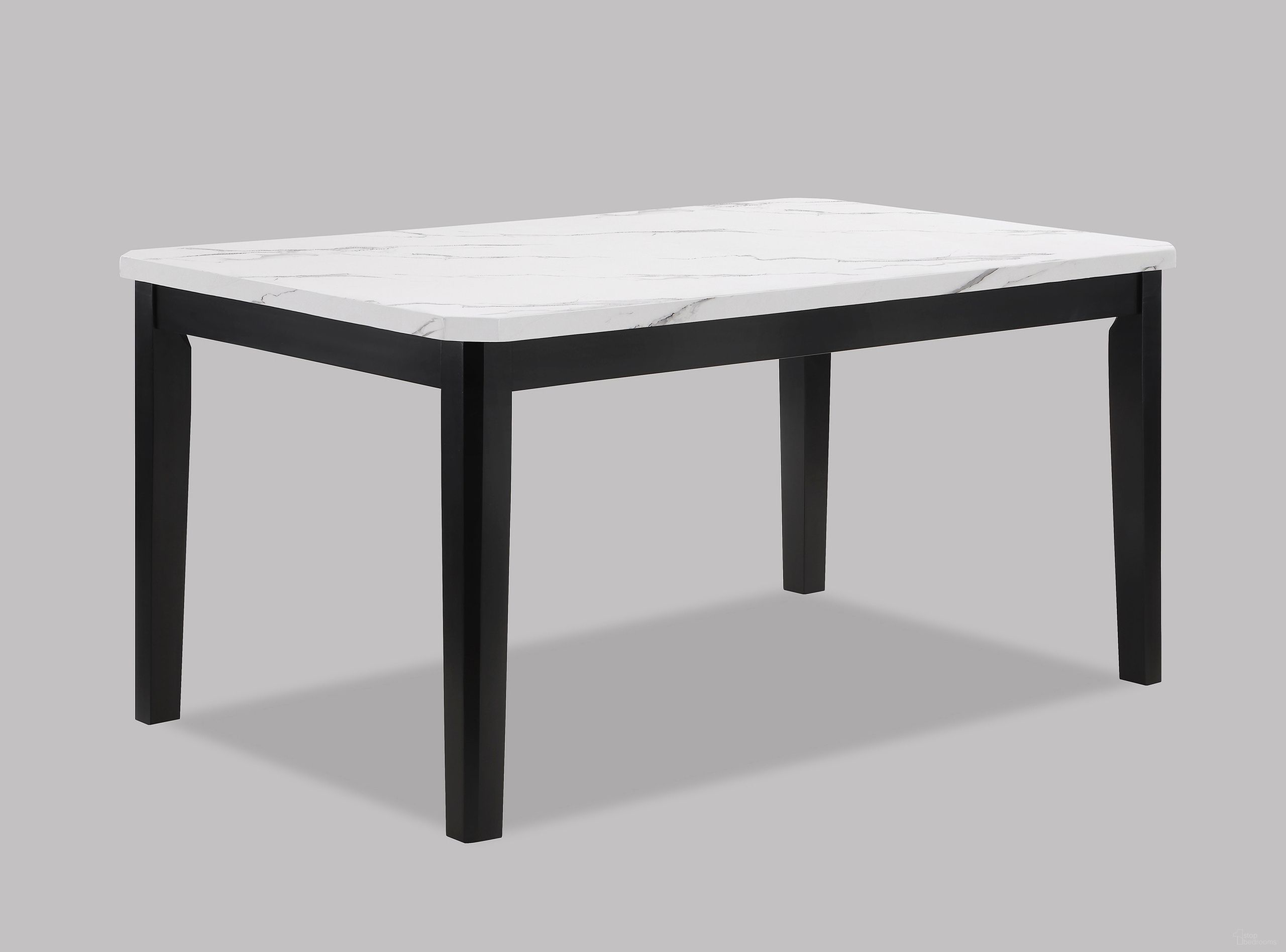 The appearance of Pascal Dining Table In White Top and Black Leg designed by Crown Mark in the modern / contemporary interior design. This white and black piece of furniture was selected by 1StopBedrooms from Pascal Collection to add a touch of cosiness and style into your home. Sku: 2224T-3864. Table Base Style: Legs. Material: MDF. Table Top Shape: Rectangular. Size: 38" x 64".