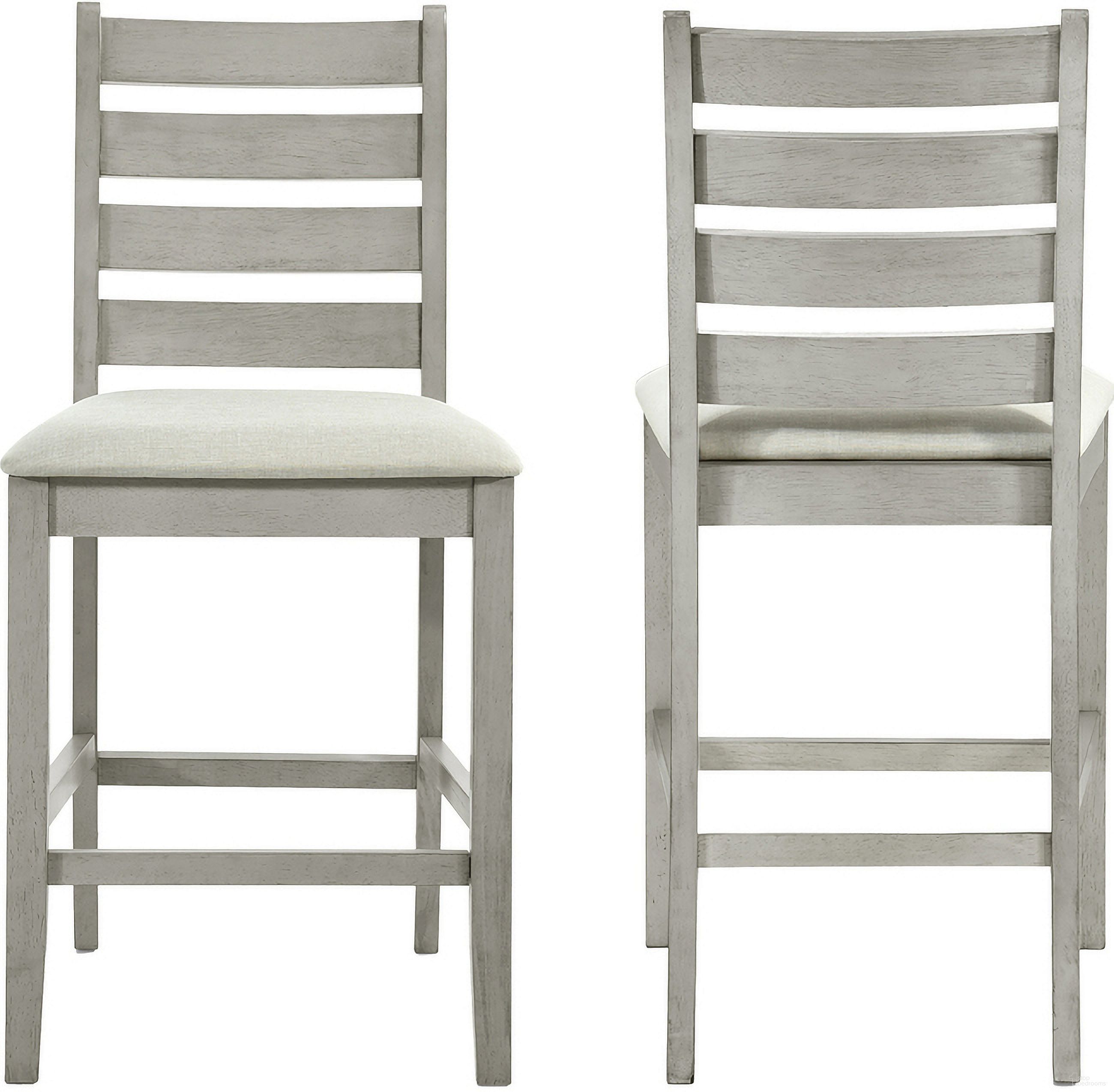 The appearance of Pascal Ladderback Counter Chair Set of 2 In Driftwood designed by New Classic in the modern / contemporary interior design. This driftwood piece of furniture was selected by 1StopBedrooms from Pascal Collection to add a touch of cosiness and style into your home. Sku: D1652-22. Material: Wood.