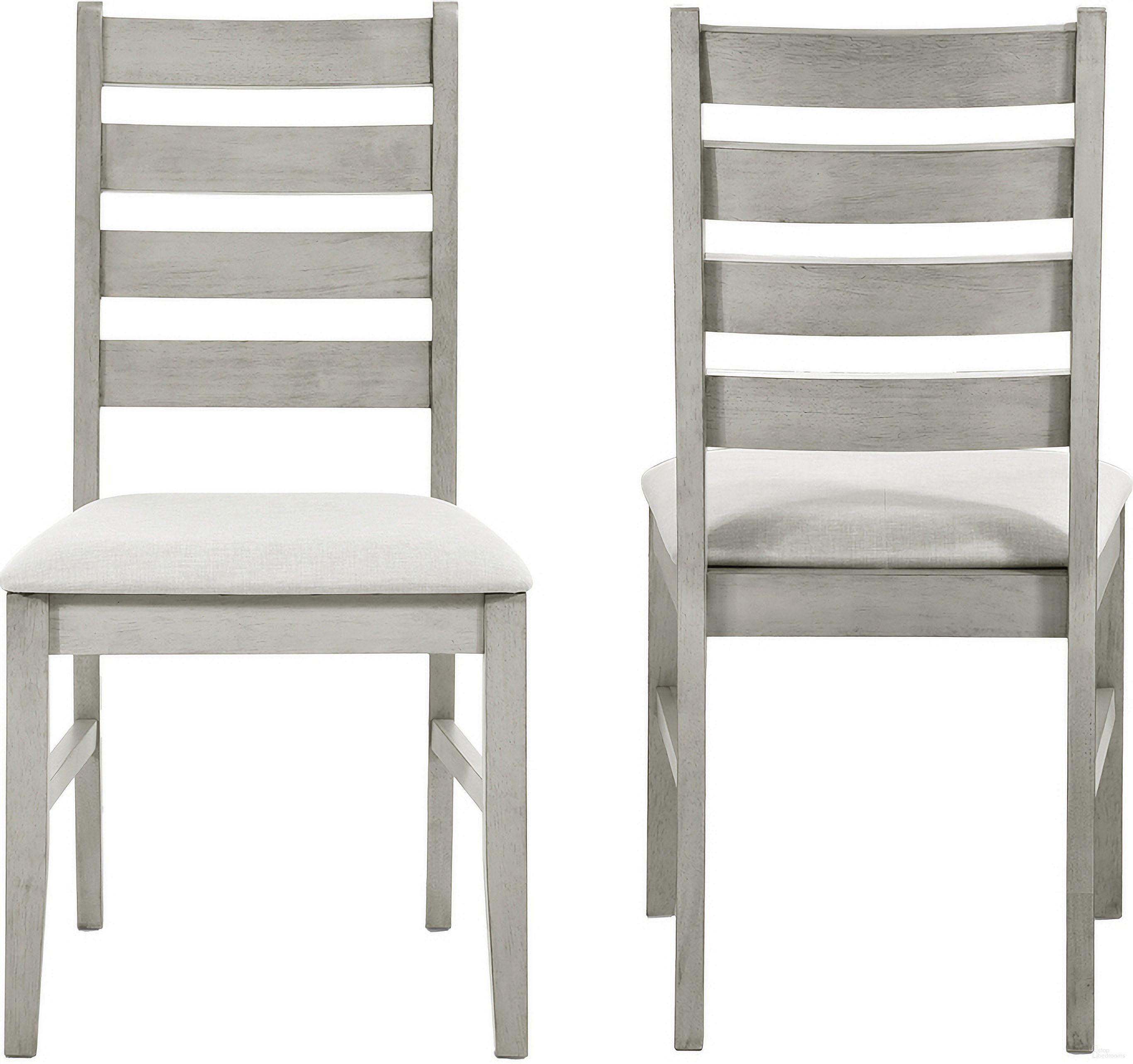 The appearance of Pascal Ladderback Dining Chair Set of 2 In Driftwood designed by New Classic in the modern / contemporary interior design. This driftwood piece of furniture was selected by 1StopBedrooms from Pascal Collection to add a touch of cosiness and style into your home. Sku: D1652-20. Material: Wood. Chair Type: Side Chair.