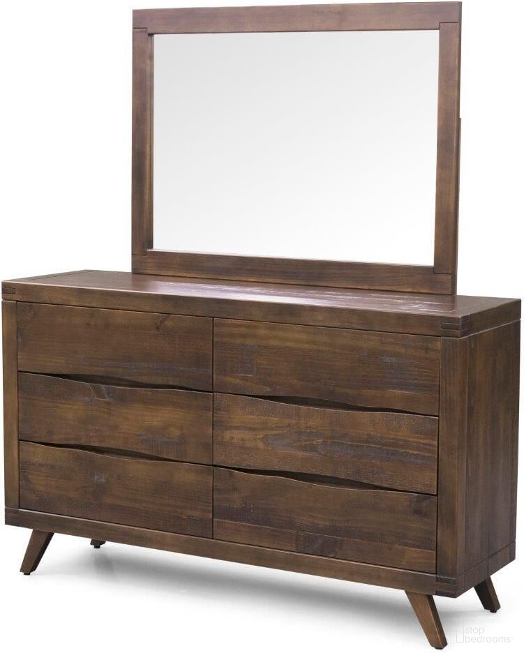 The appearance of Pasco Dresser and Mirror In Brown designed by Steve Silver in the modern / contemporary interior design. This brown piece of furniture  was selected by 1StopBedrooms from Pasco Collection to add a touch of cosiness and style into your home. Sku: AS900DRG;AS900MR. Material: MDF.