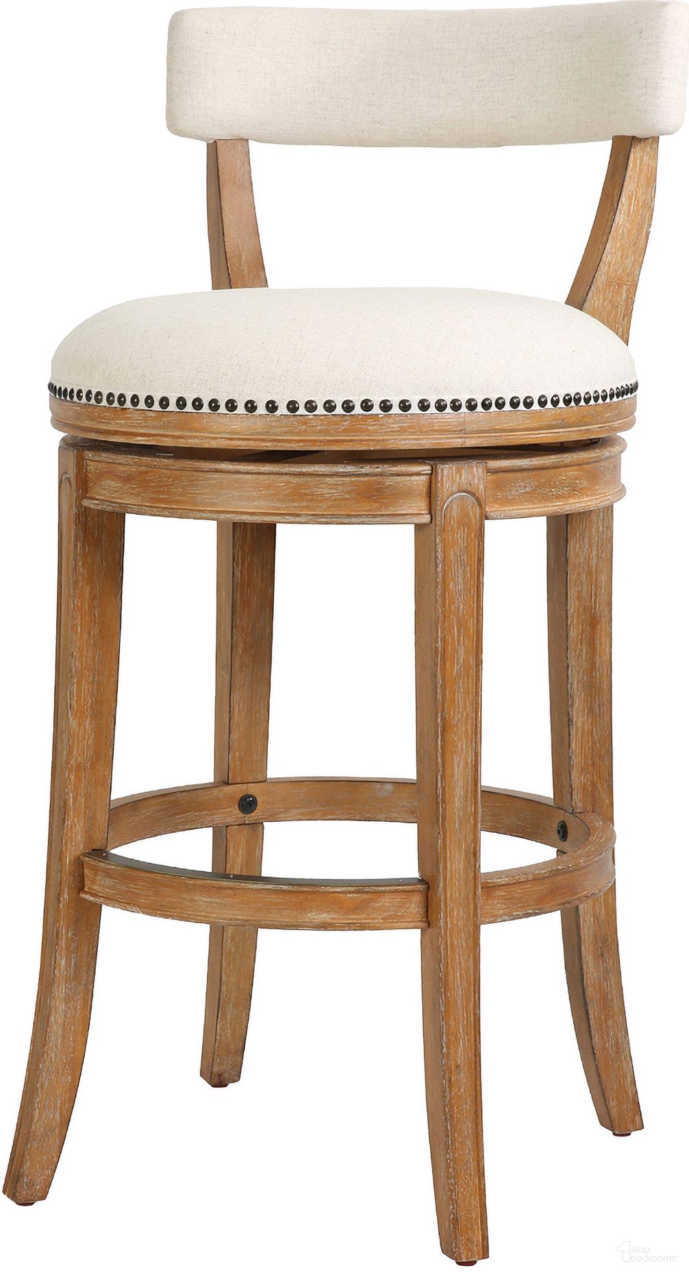 The appearance of Pasha 31 Inch Barstool with Fabric Seat and Back In Pecan and Linen designed by New Ridge Home Goods in the transitional interior design. This pecan/linen piece of furniture  was selected by 1StopBedrooms from Pasha Collection to add a touch of cosiness and style into your home. Sku: NR111703-FBS-OA. Material: Polyester.
