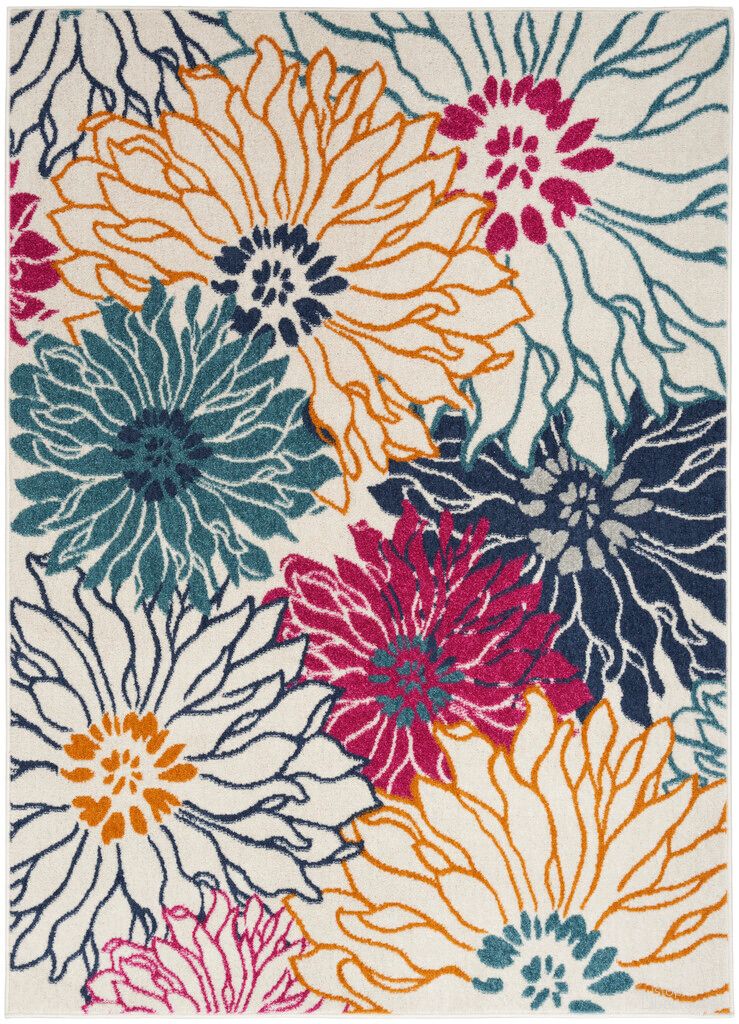 Passion 5'3" x 7'3" Indoor Rug In Ivory and Multi