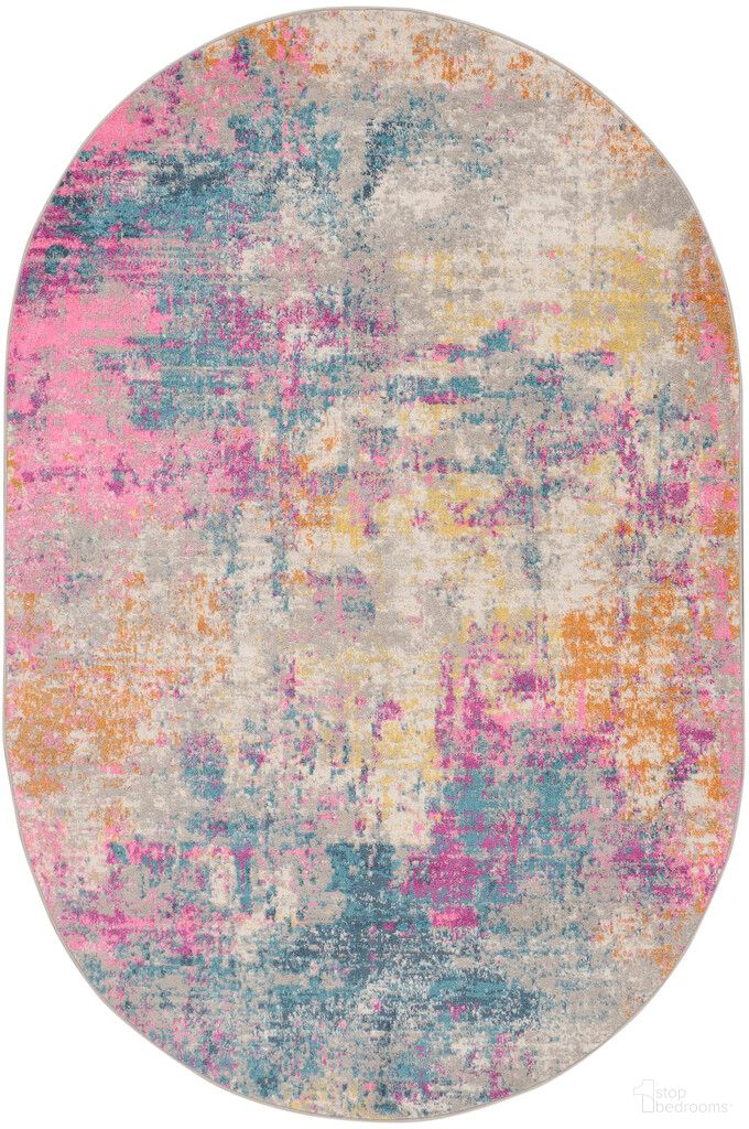 The appearance of Passion 6' x 9' Oval Indoor Rug In Ivory Multi designed by Nourison in the modern / contemporary interior design. This ivory multi piece of furniture  was selected by 1StopBedrooms from Passion Collection to add a touch of cosiness and style into your home. Sku: 99446936912. Material: Polypropylene.