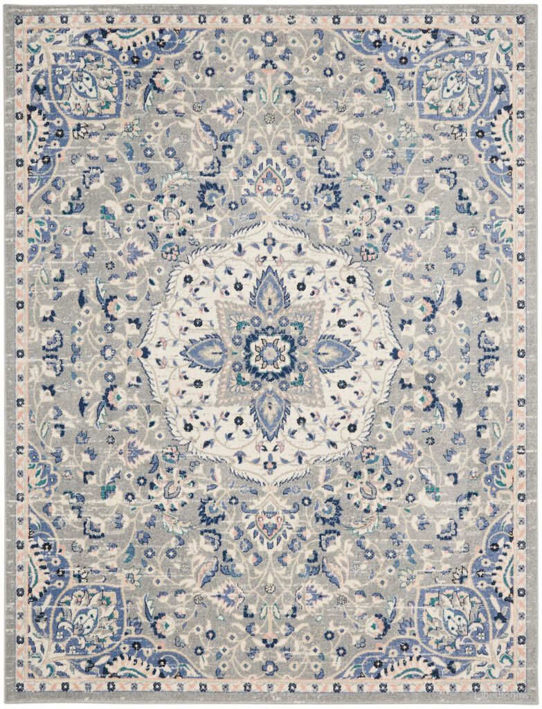 Passion 8' x 10' Indoor Rug In Grey and Beige