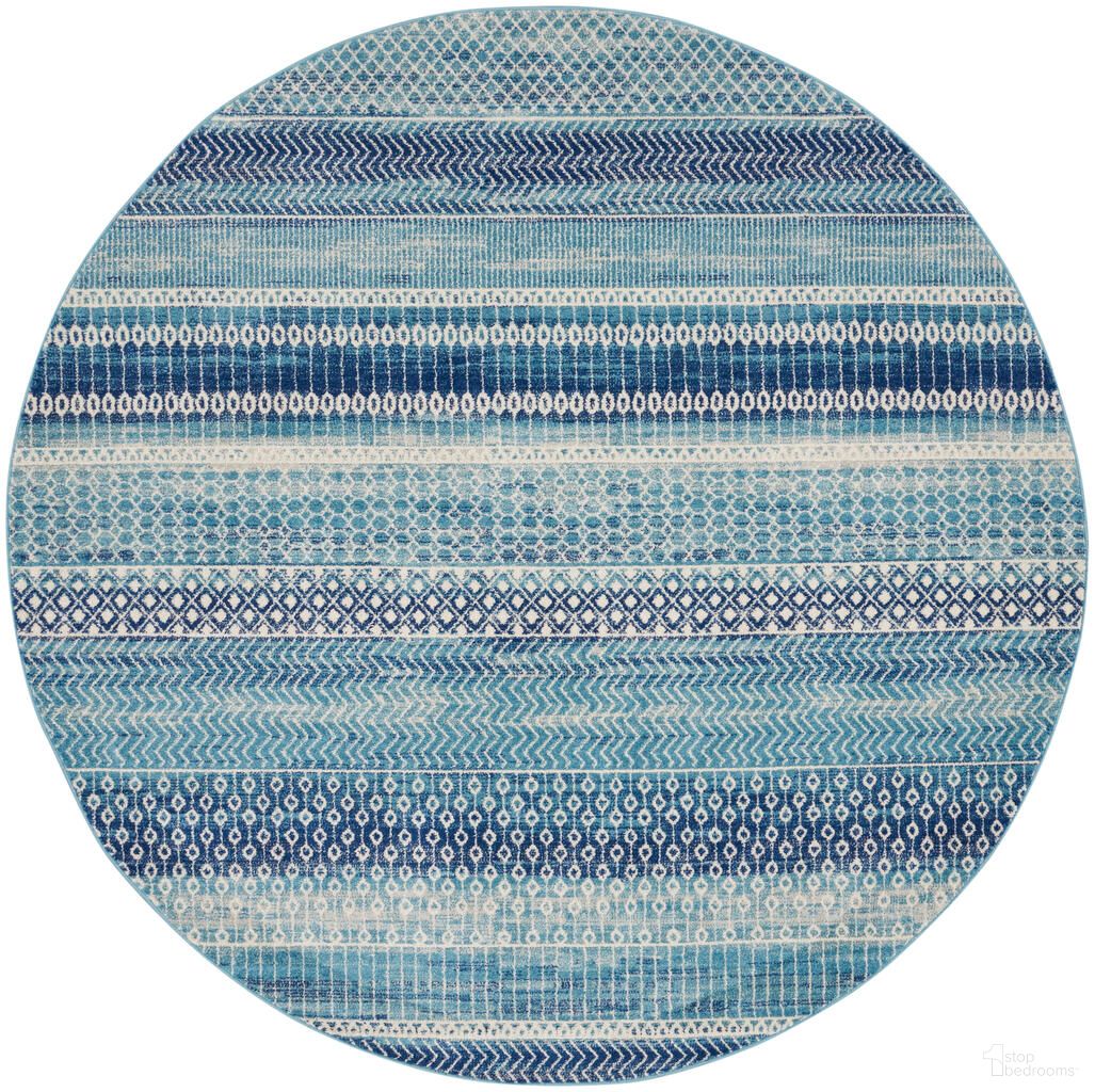 The appearance of Passion 8' x 8' Round Indoor Rug In Navy Blue designed by Nourison in the bohemian interior design. This navy blue piece of furniture was selected by 1StopBedrooms from Passion Collection to add a touch of cosiness and style into your home. Sku: 99446015228. Material: Polypropylene.